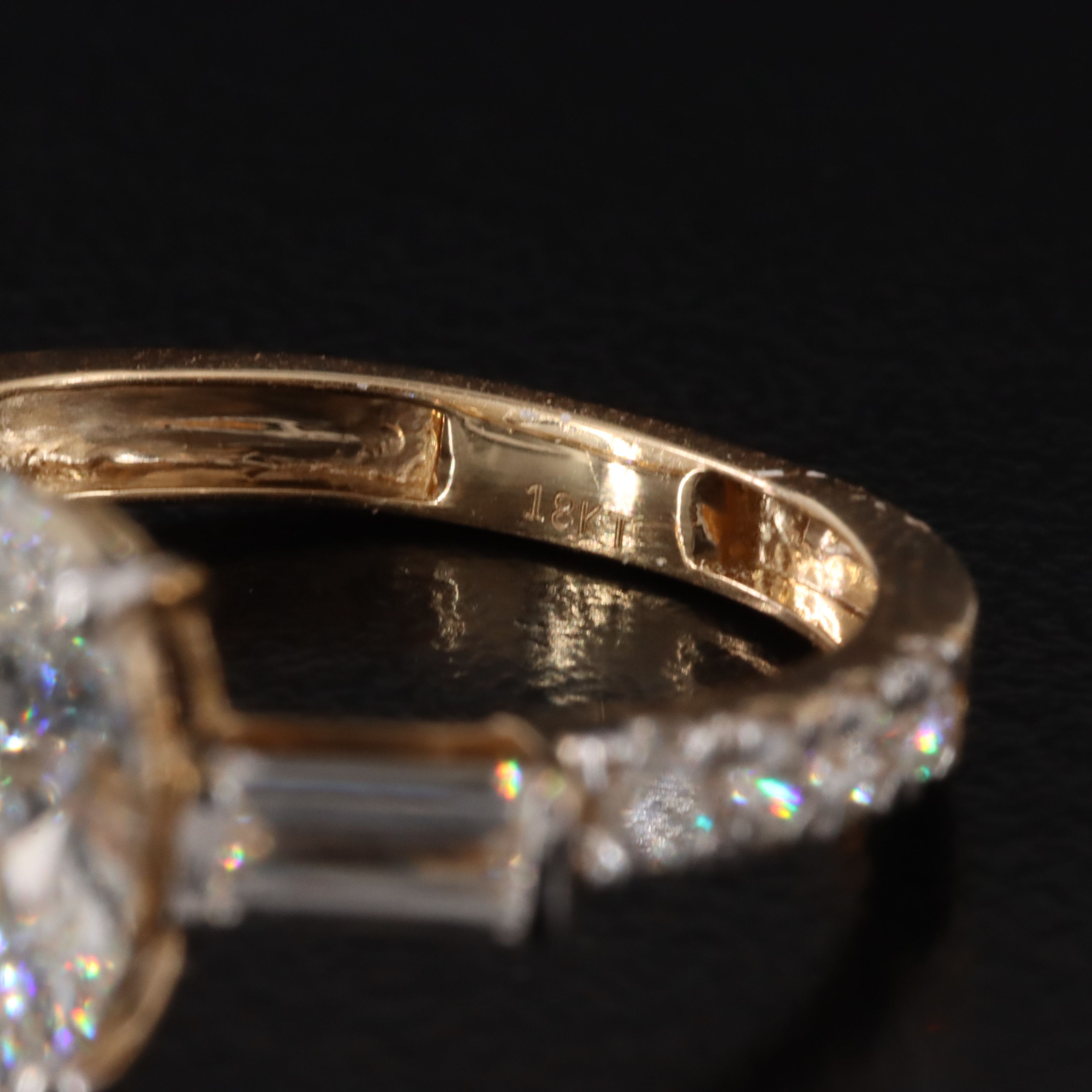 18K 3.17 CTW Lab Grown Diamond Ring with IGI Report