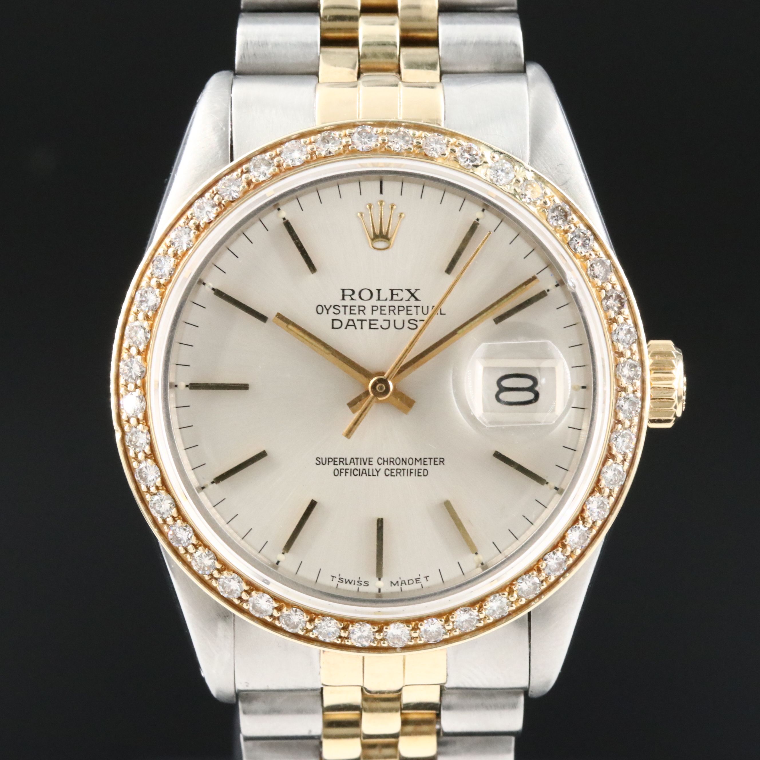 1978 Rolex Custom 1.21ctw. Diamond Bezel Datejust Model 16013 Watch