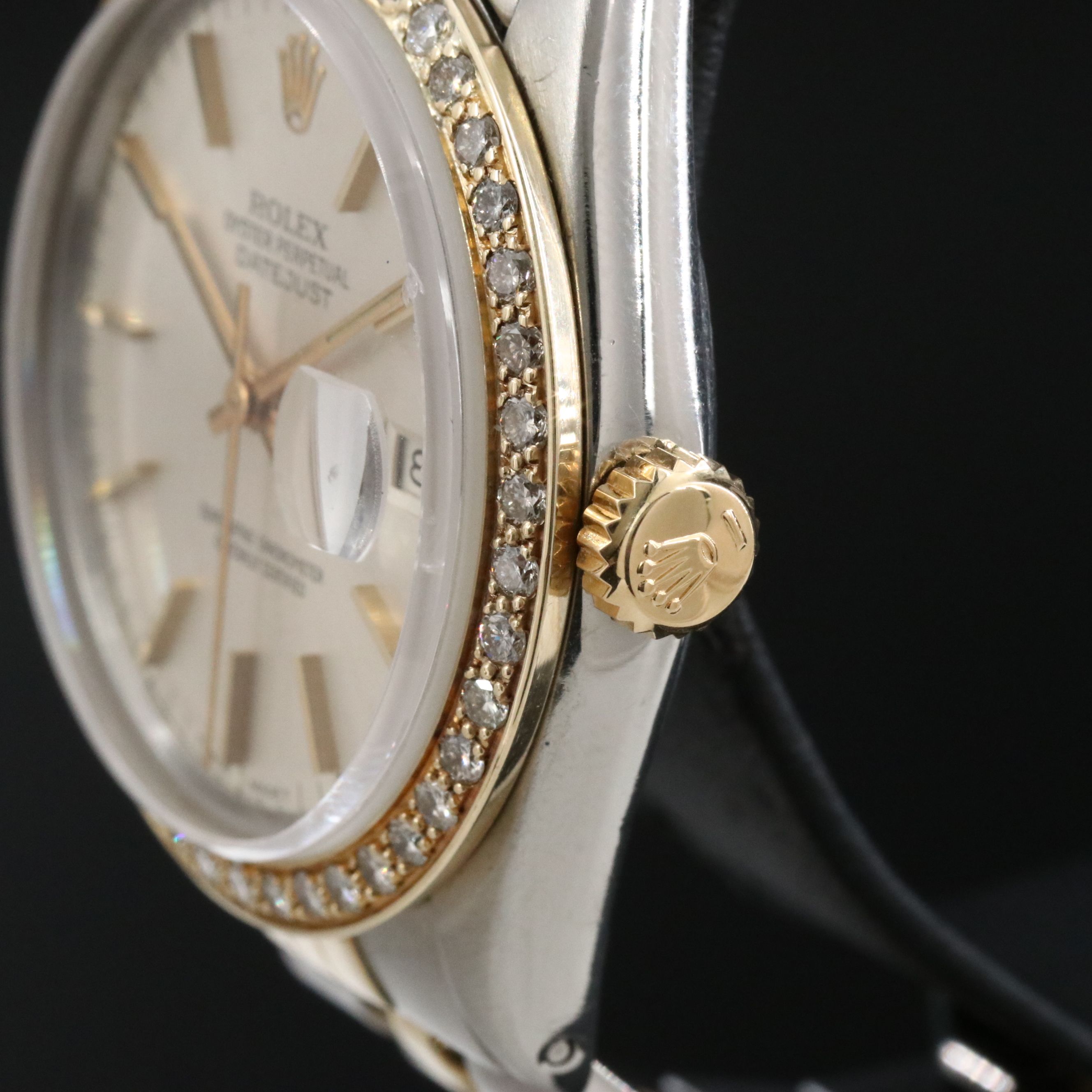 1978 Rolex Custom 1.21ctw. Diamond Bezel Datejust Model 16013 Watch
