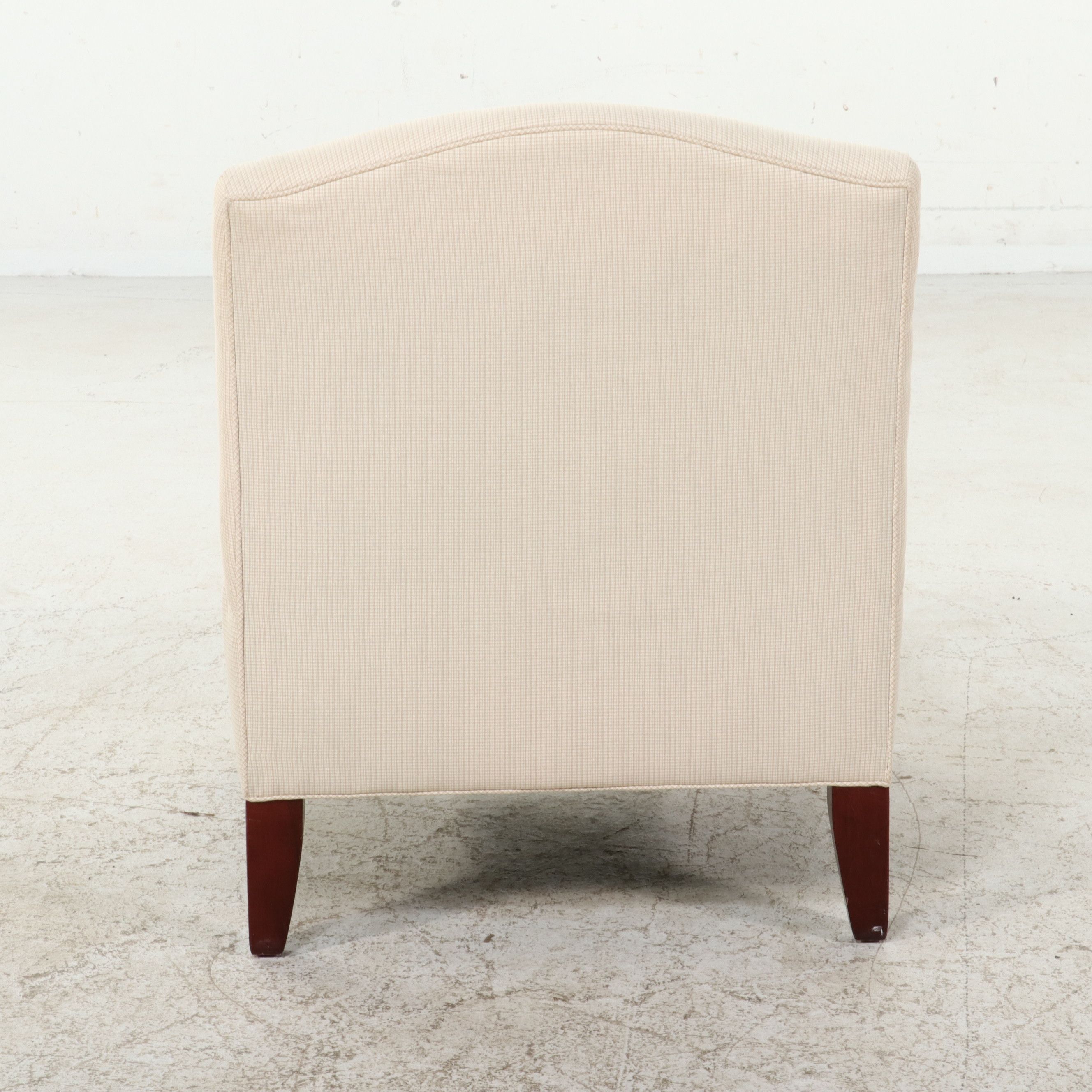 Contemporary Slipper Chair in Cream Chenille, 21st Century