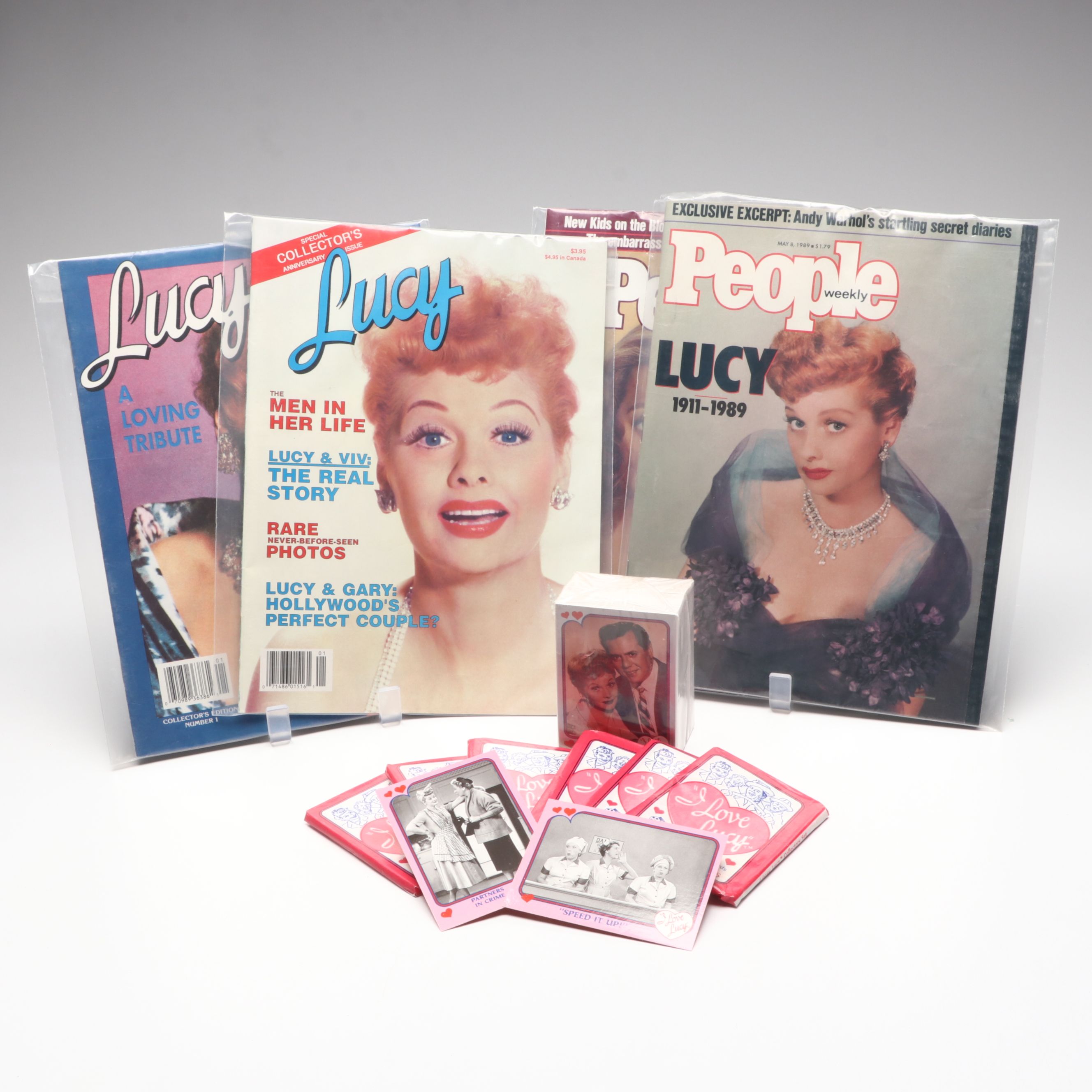 "I Love Lucy" Trading Cards with Bette Davis and Lucille Ball Magazines
