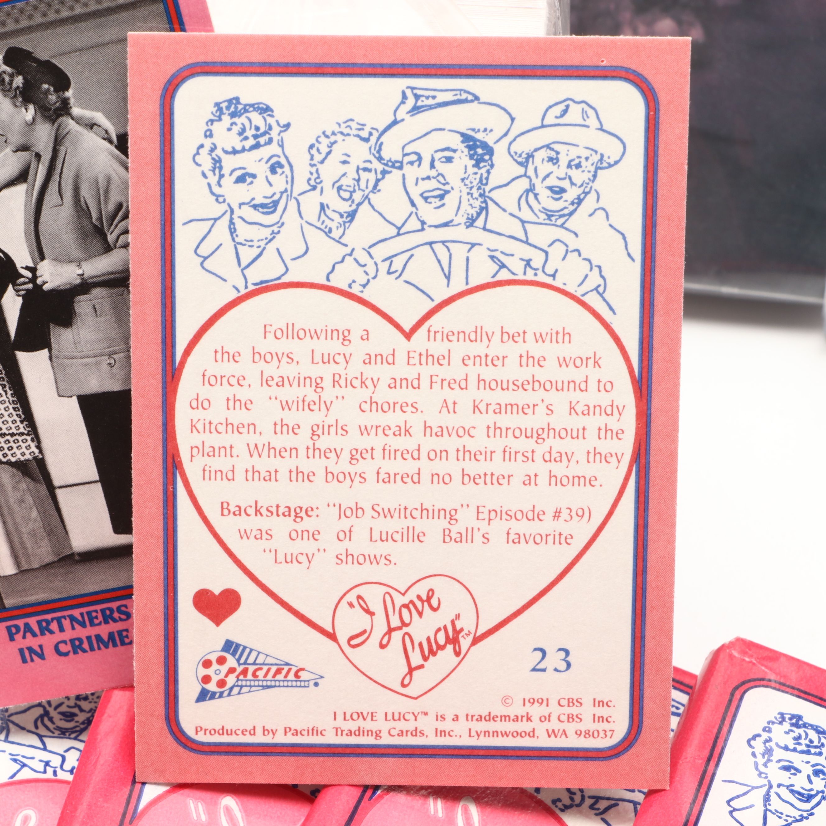 "I Love Lucy" Trading Cards with Bette Davis and Lucille Ball Magazines
