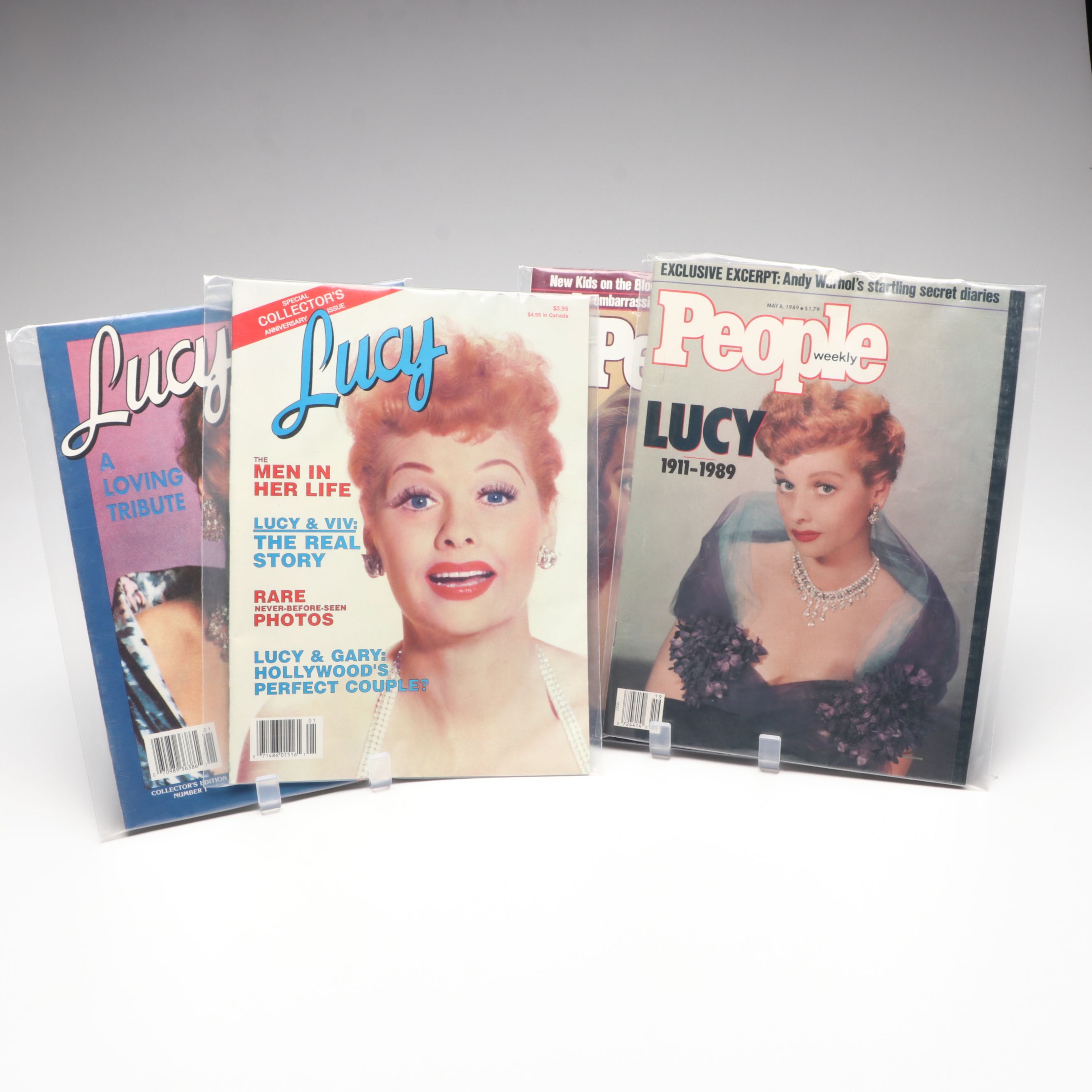 "I Love Lucy" Trading Cards with Bette Davis and Lucille Ball Magazines