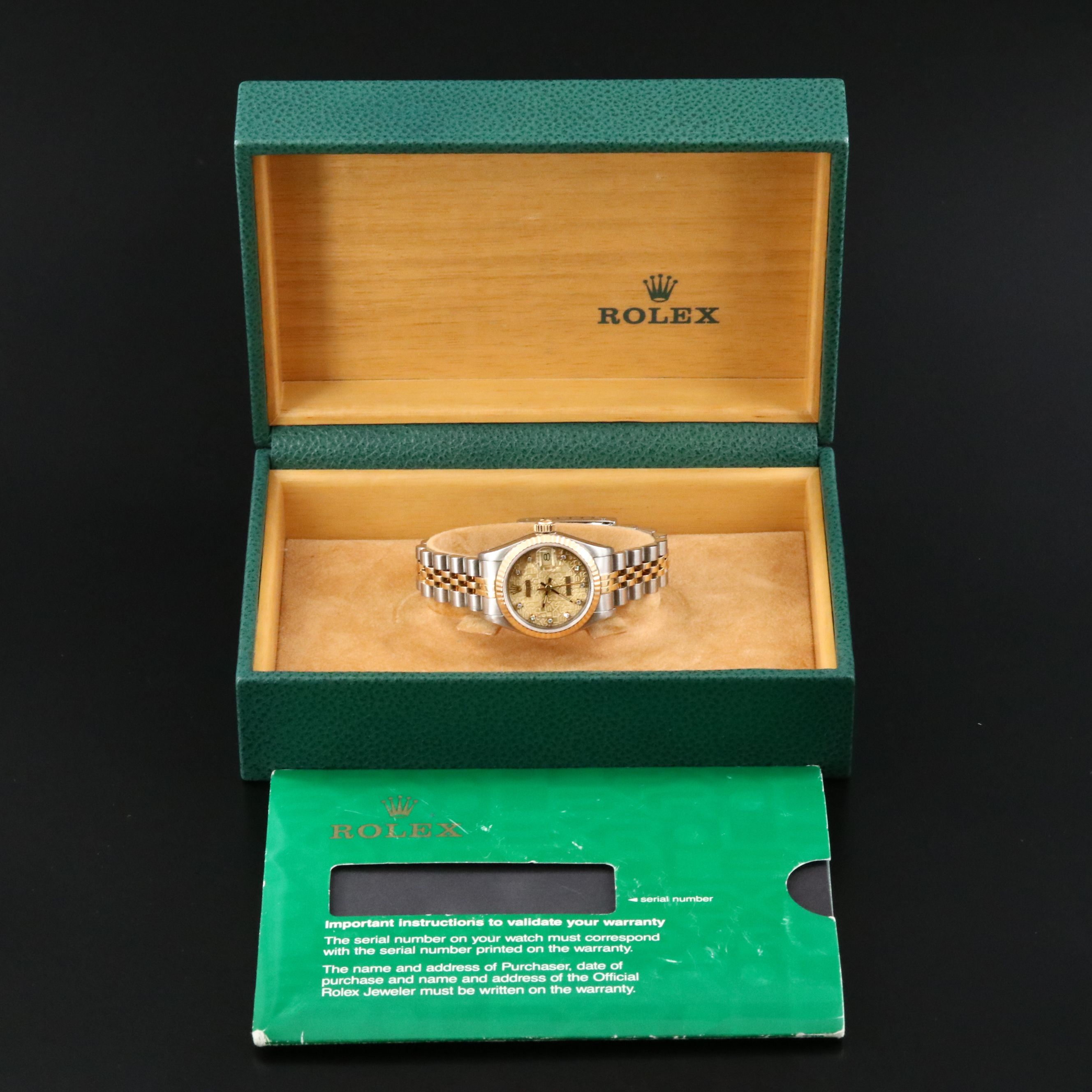 Rolex Datejust 69173 Custom Dial Vintage Watch c.1990