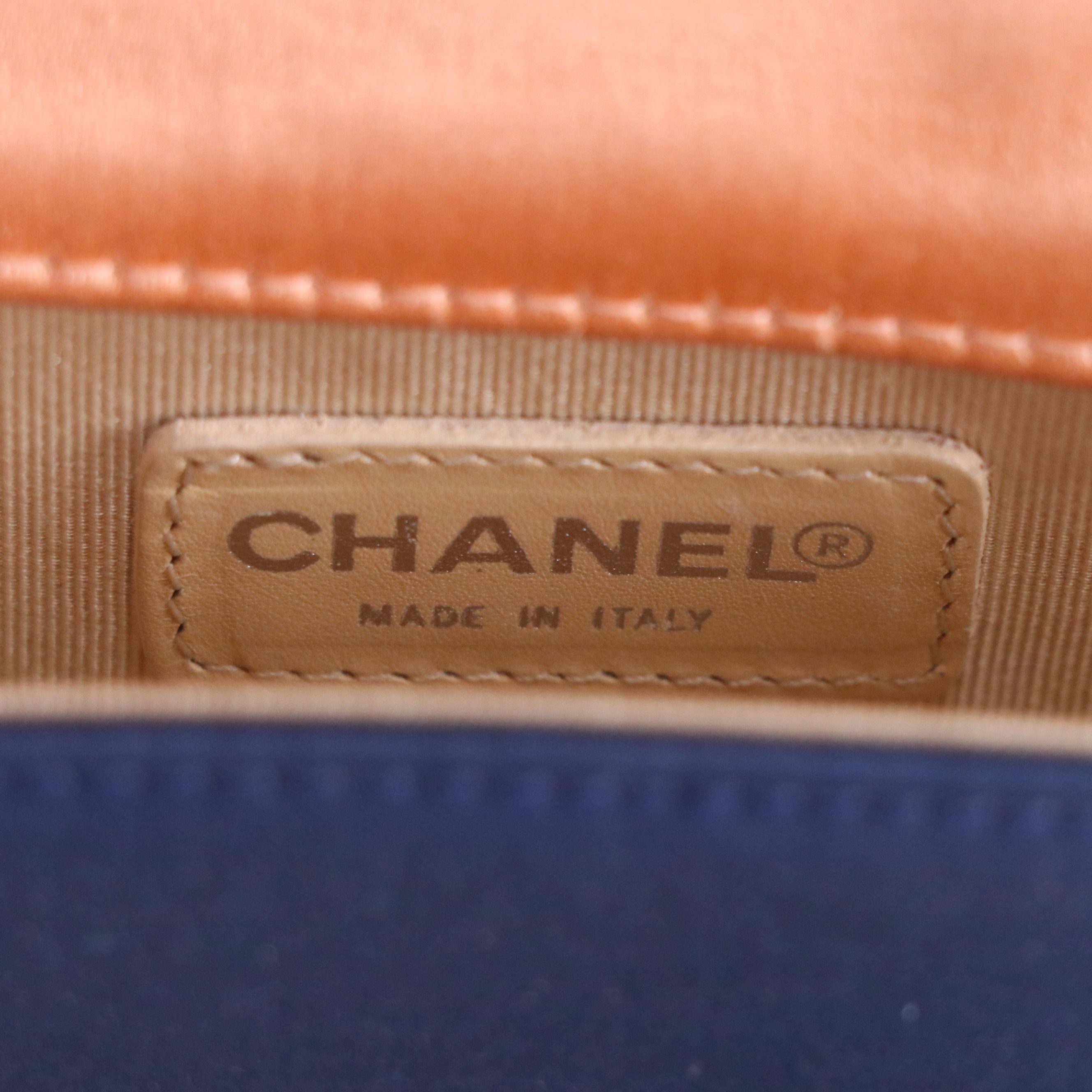 Chanel Mini Chocolate Bar Chain Bag in Colorblock Quilted Satin
