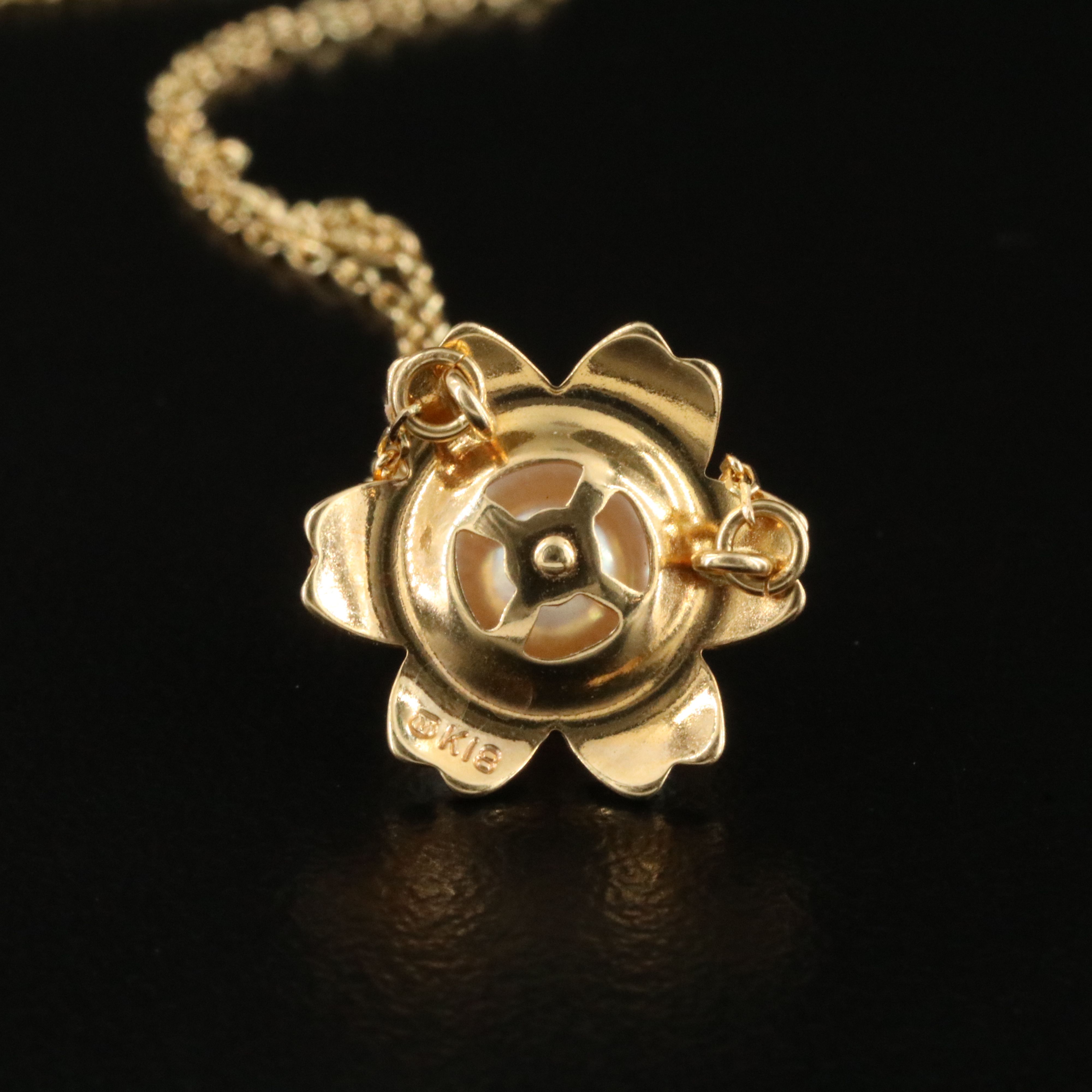 Mikimoto 18K Pearl Flower Necklace