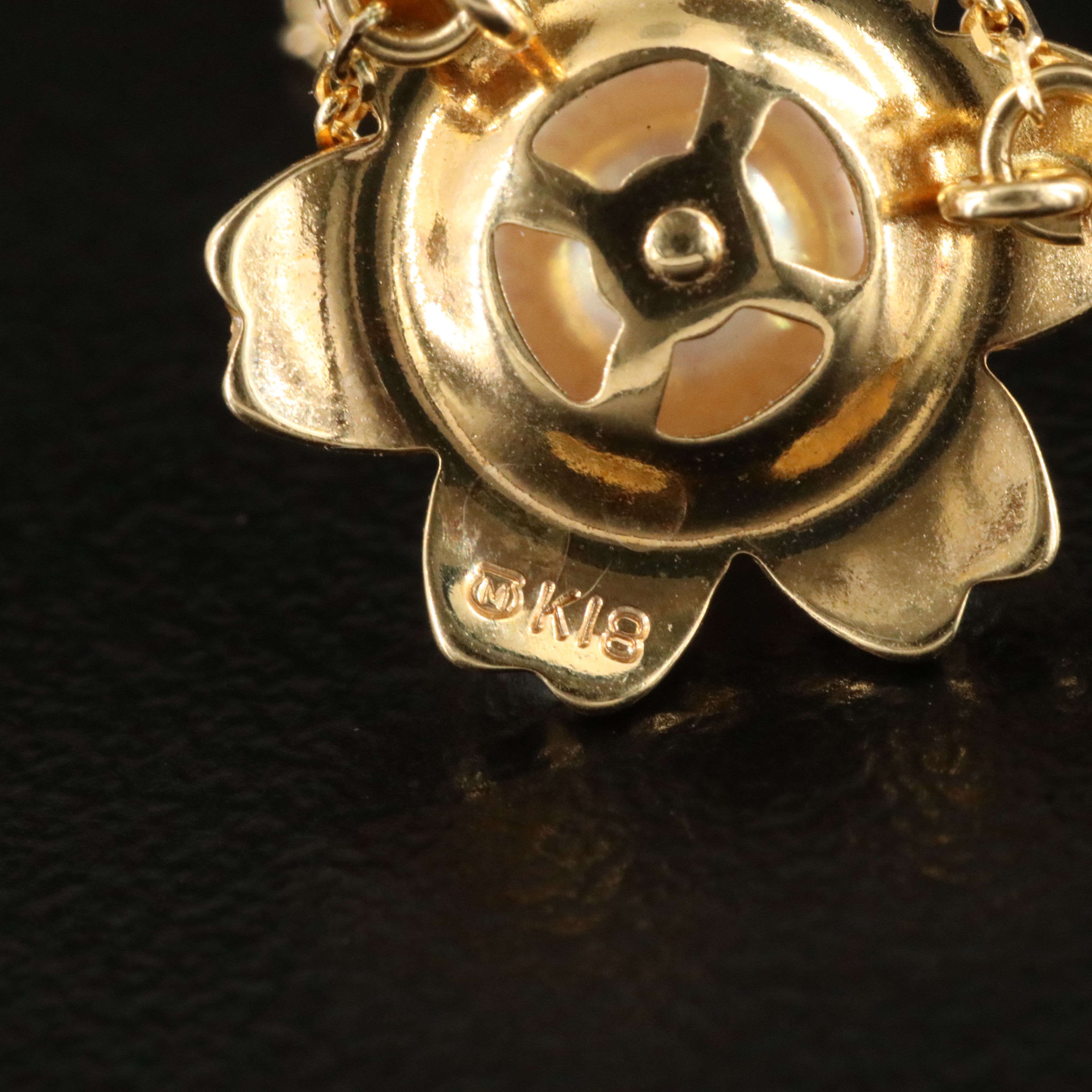 Mikimoto 18K Pearl Flower Necklace