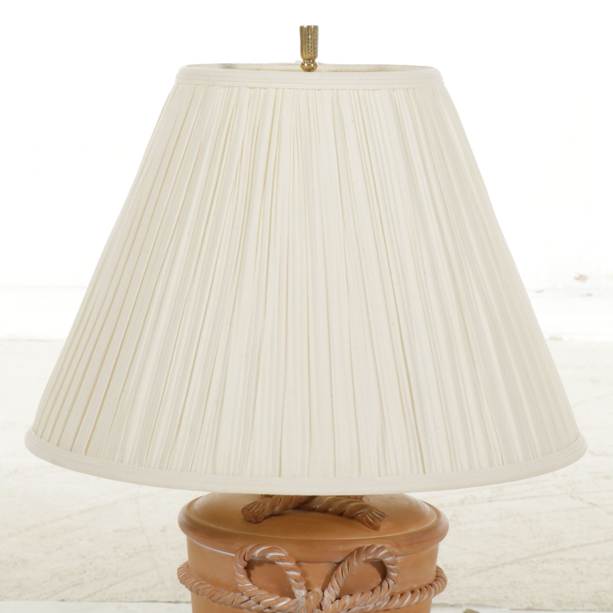Pair of Ethan Allen Table Lamps with Terracotta Bases
