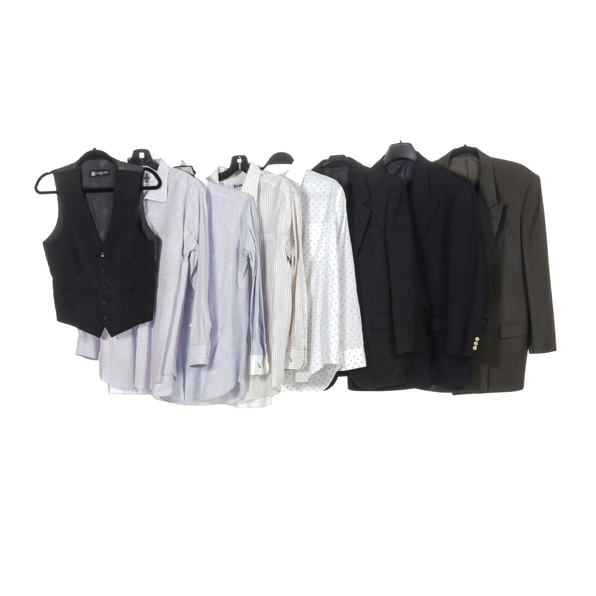 Nazario Piazzo & L'Affari Wool Blend Suit Jackets, Lanvin Vest, Shirts & More