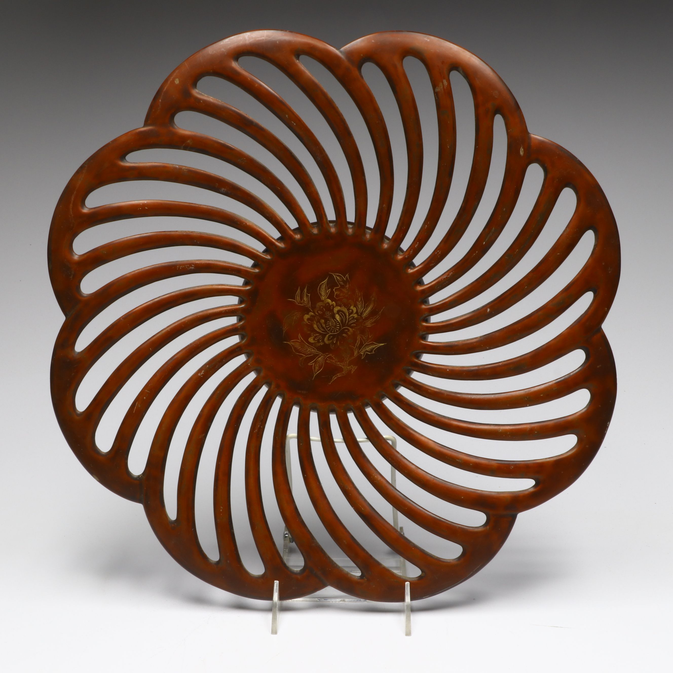 Maruni Lacquerware Open Work Platter, Sturgis Pretzel Co. Tin, and More Décor