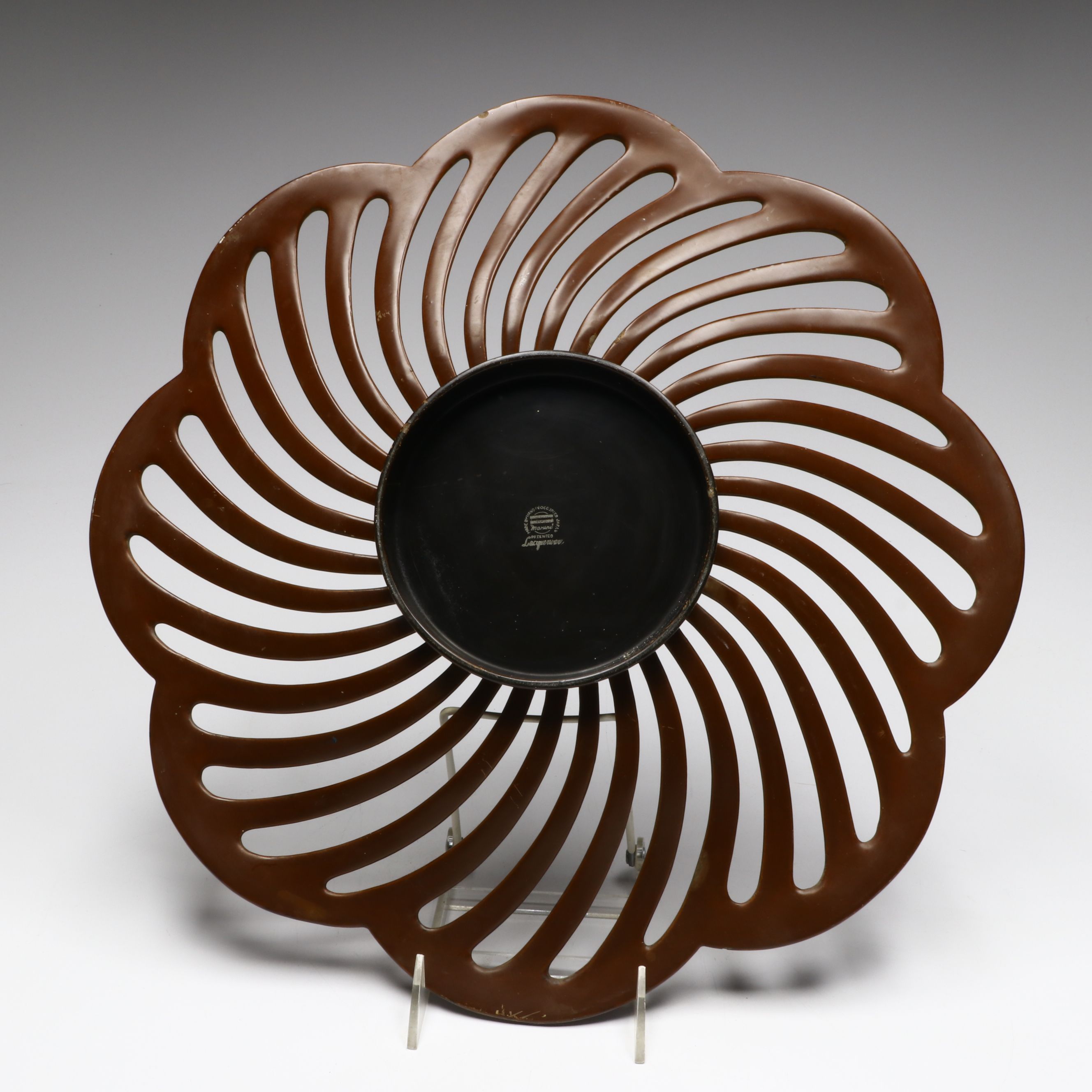 Maruni Lacquerware Open Work Platter, Sturgis Pretzel Co. Tin, and More Décor