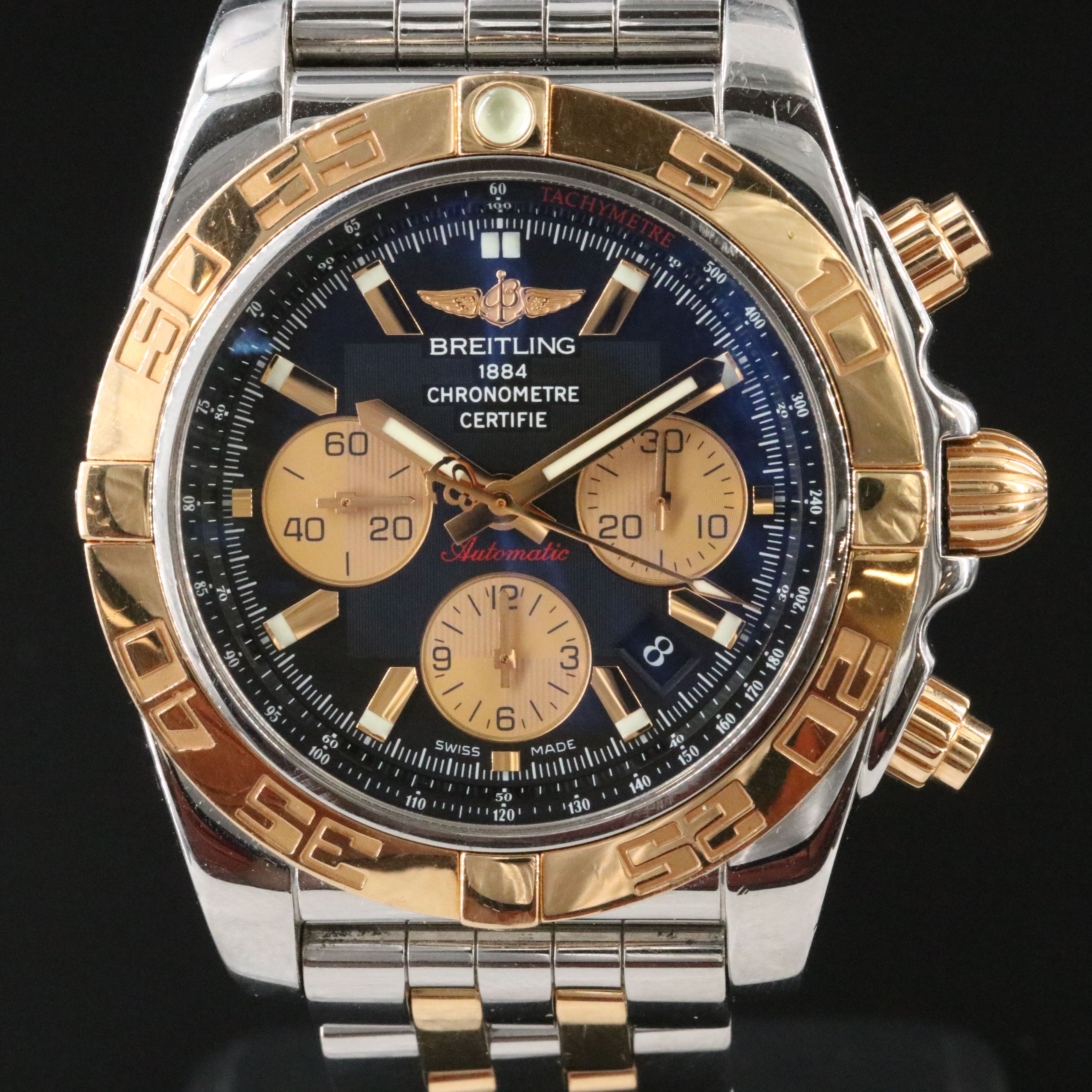 2013 Breitling Chronomat 44 Stainless Steel & Yellow Gold Chronograph Watch