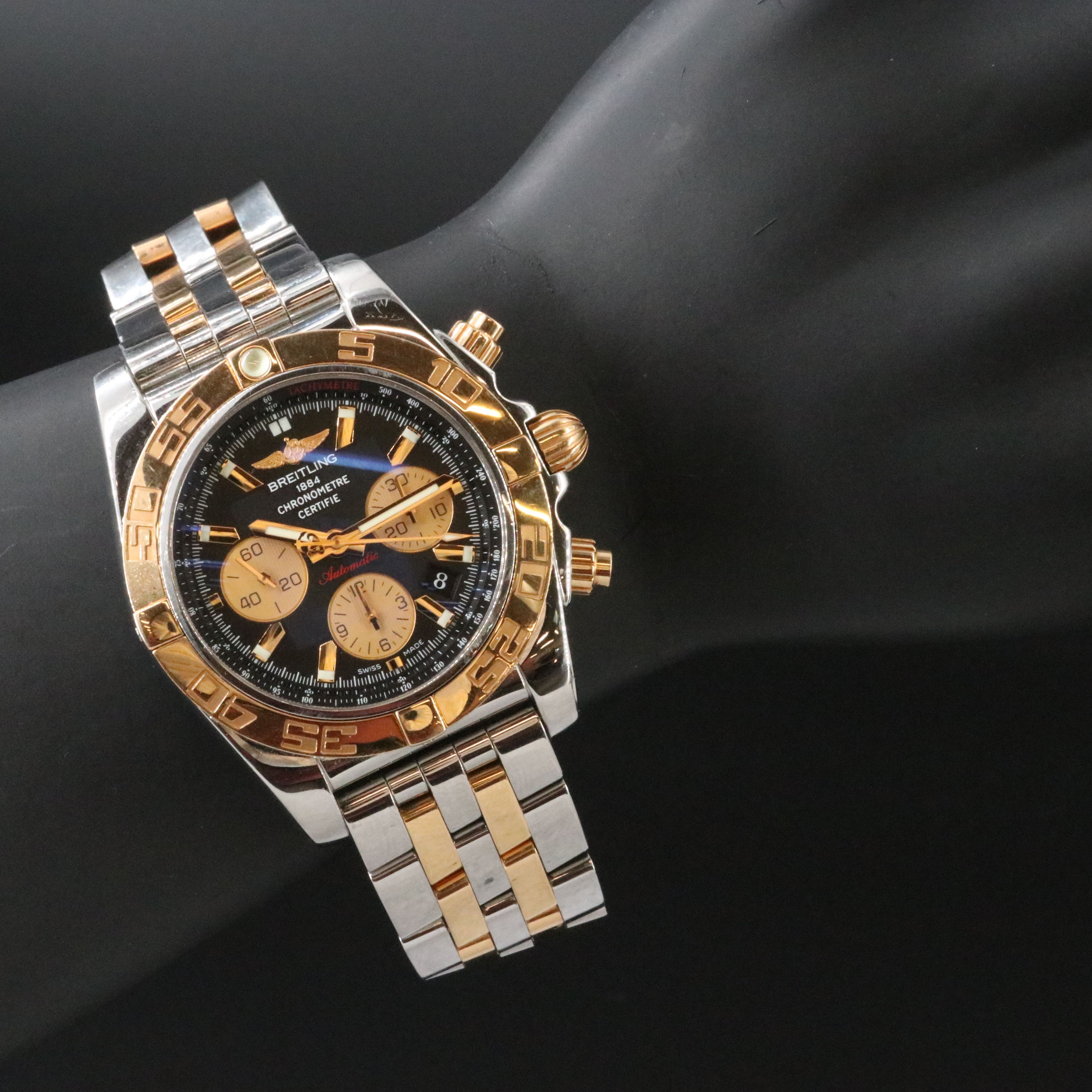 2013 Breitling Chronomat 44 Stainless Steel & Yellow Gold Chronograph Watch