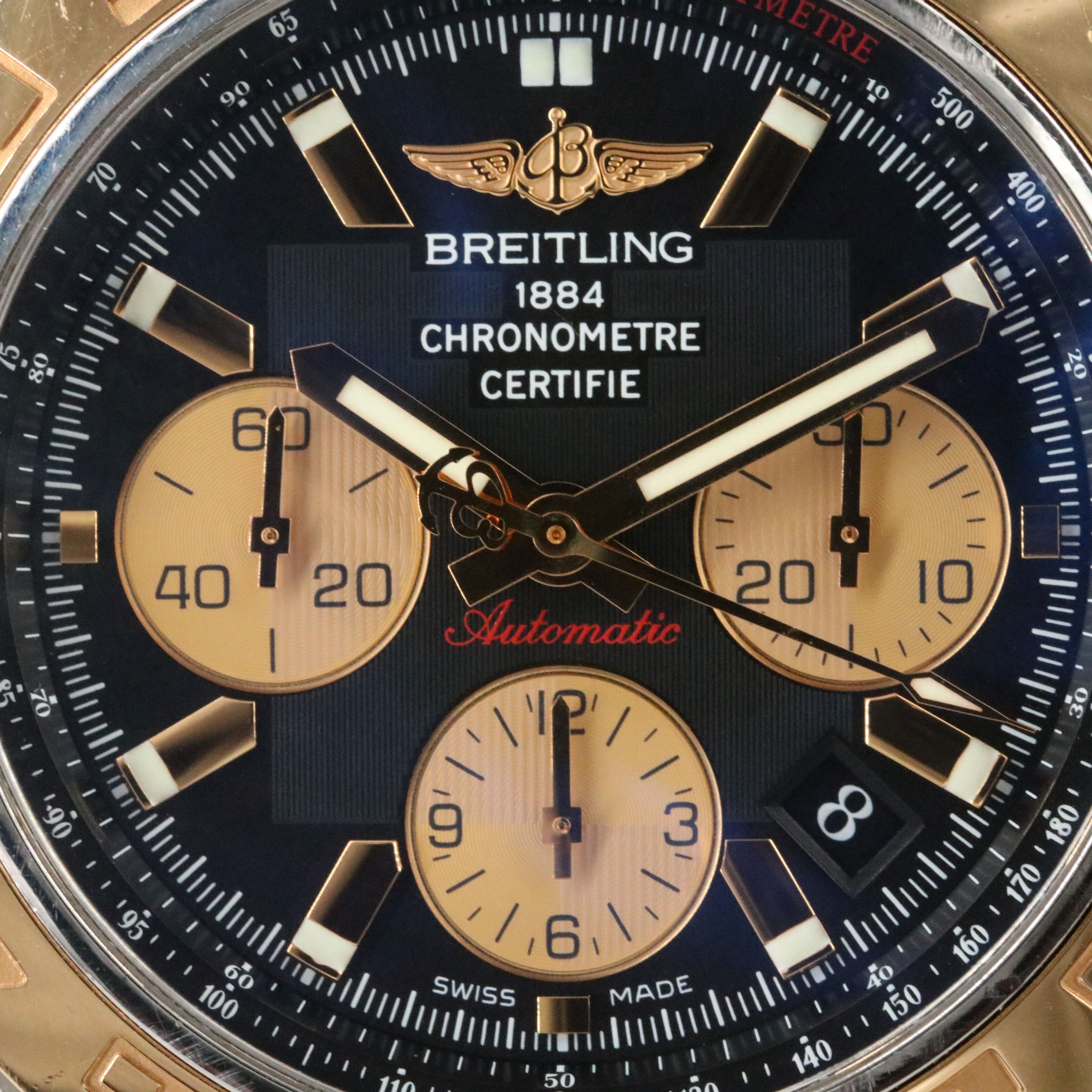 2013 Breitling Chronomat 44 Stainless Steel & Yellow Gold Chronograph Watch