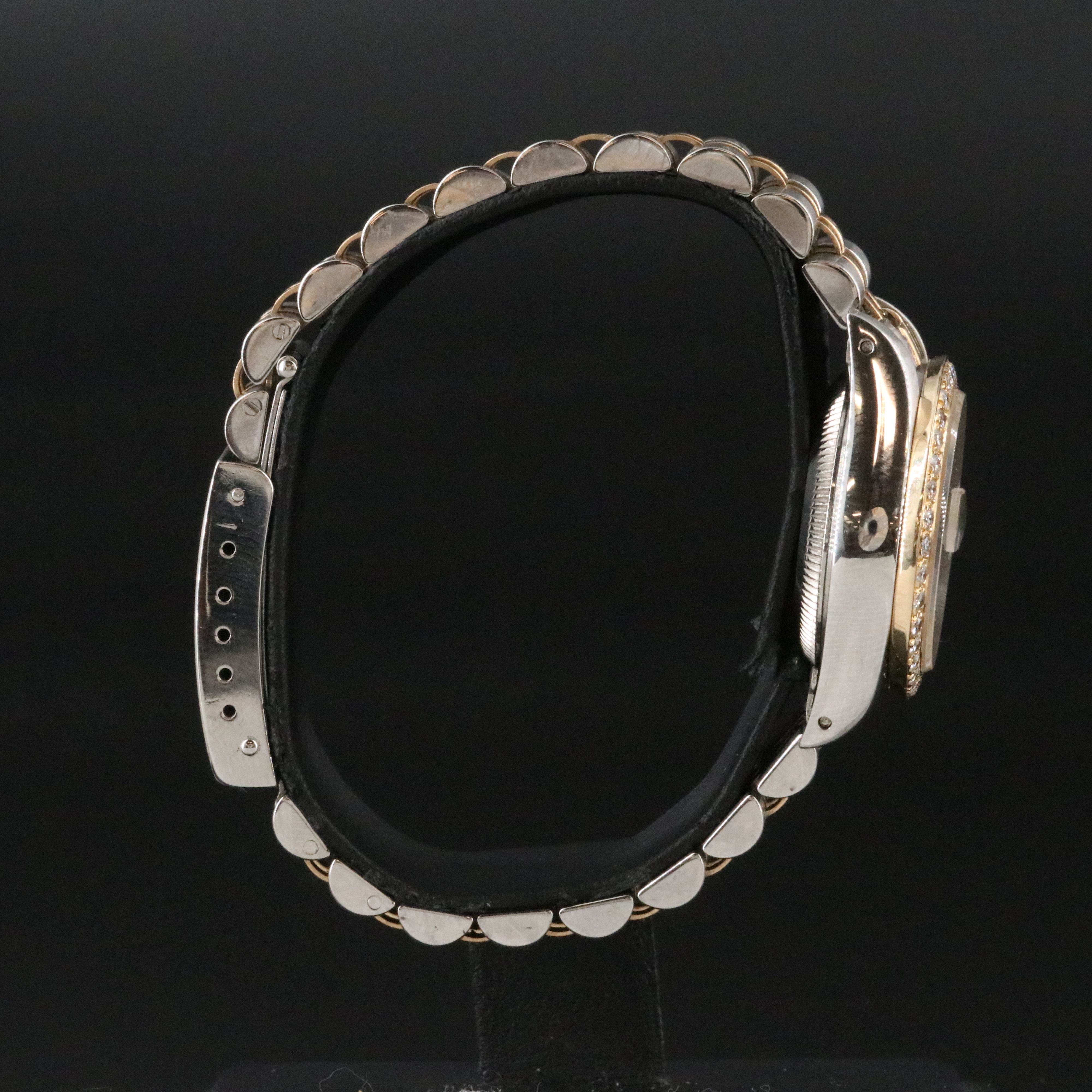 1984 Rolex Custom Diamond Bezel Two Tone Date Watch Model 69173