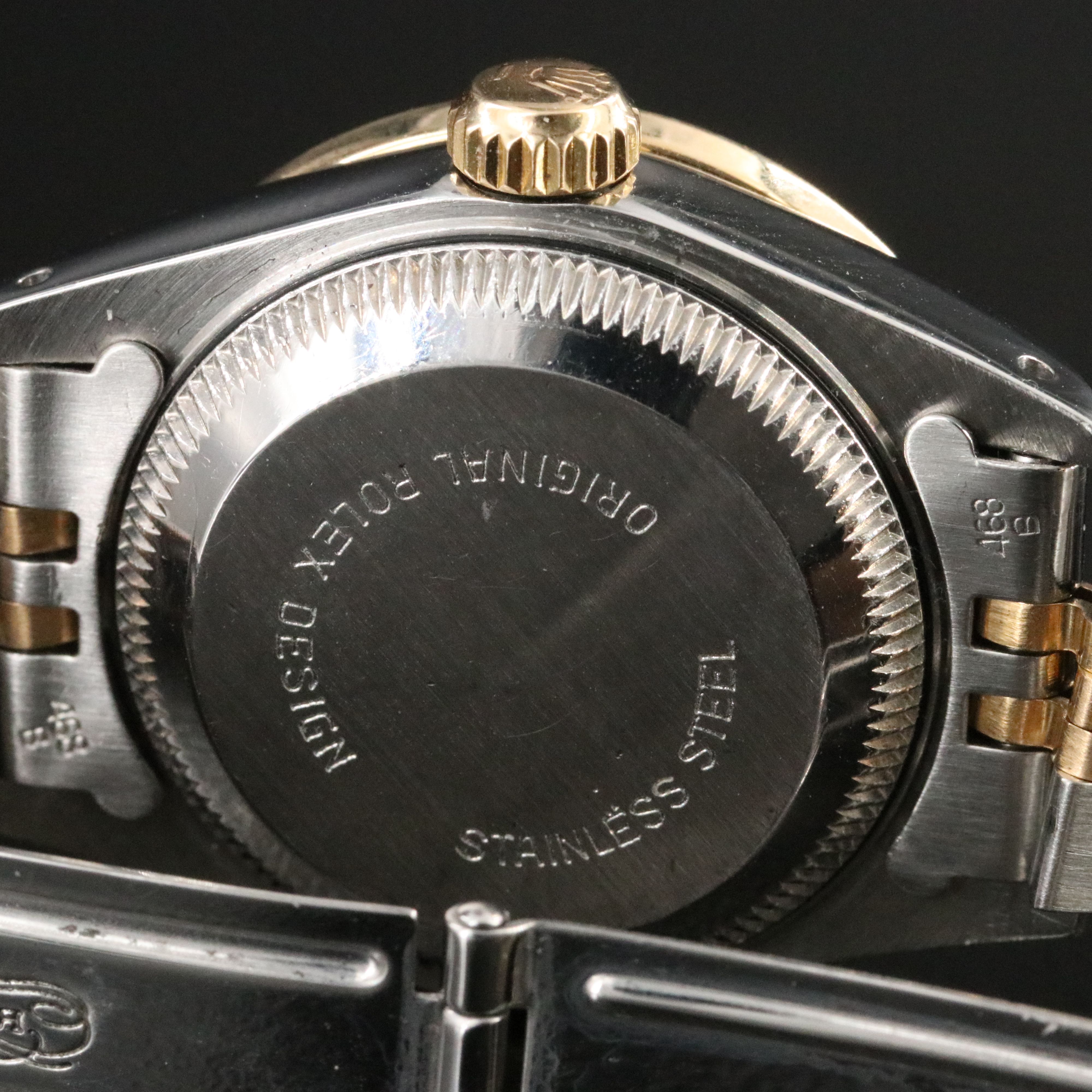 1984 Rolex Custom Diamond Bezel Two Tone Date Watch Model 69173