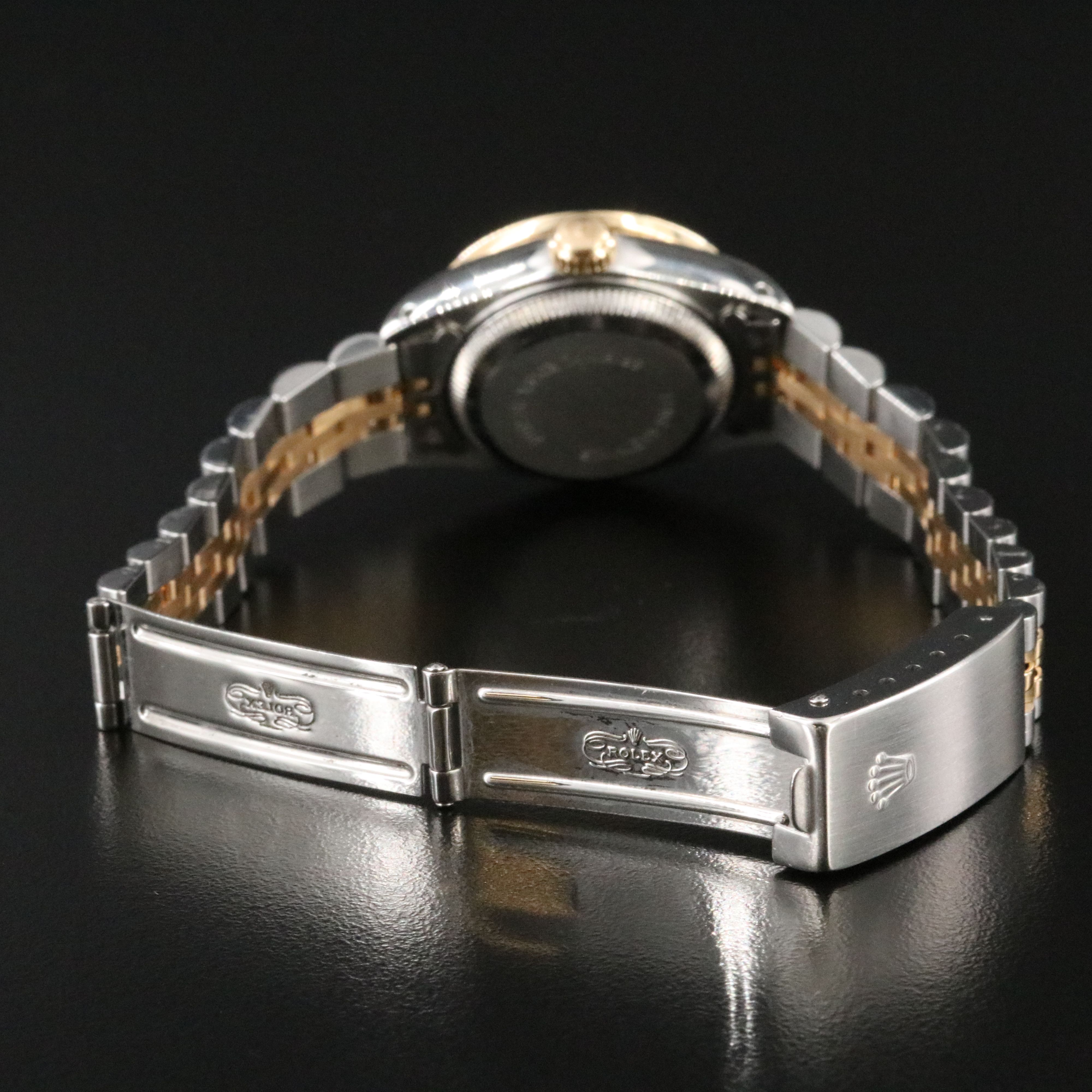 1984 Rolex Custom Diamond Bezel Two Tone Date Watch Model 69173