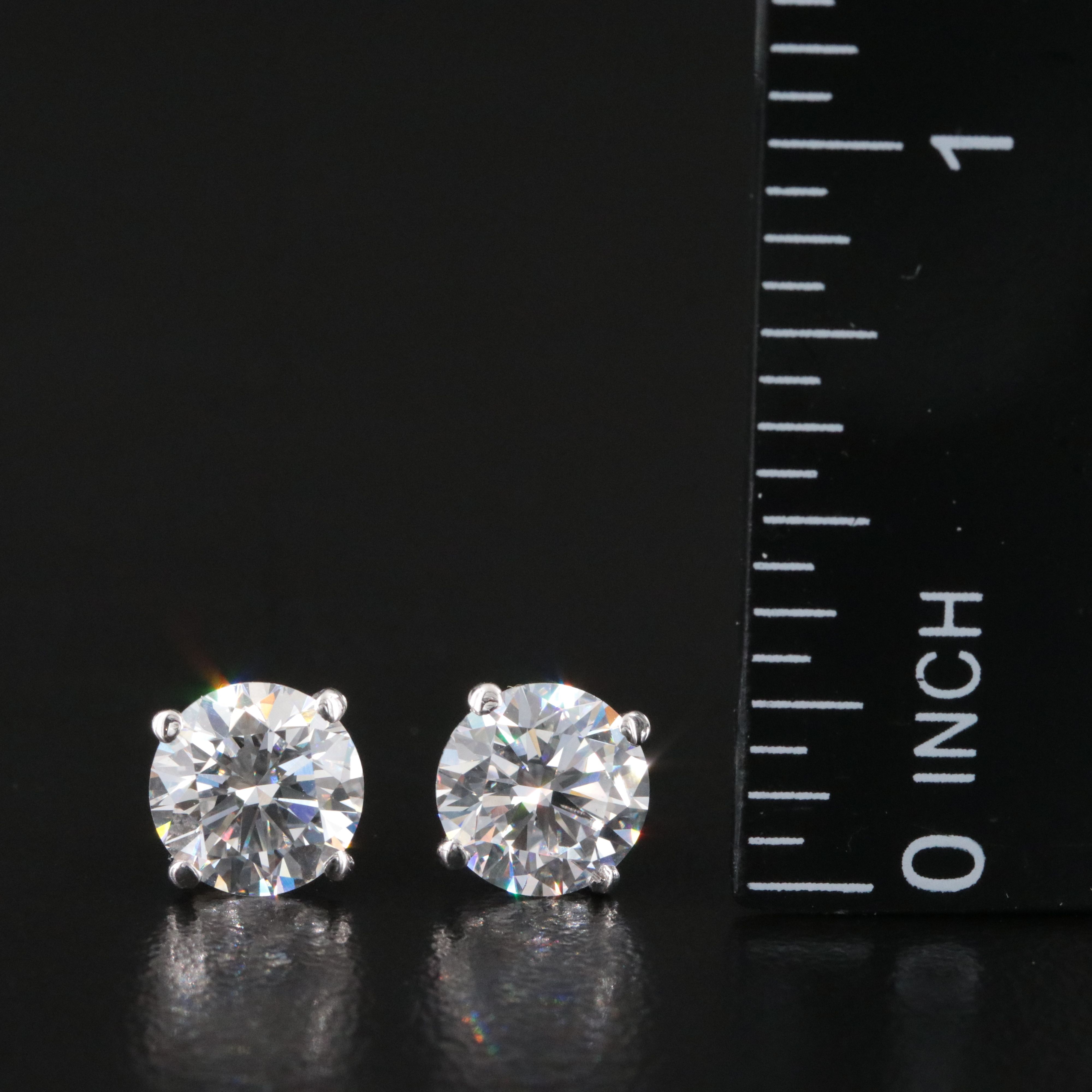 14K 3.03 CTW Lab Grown Diamond Stud Earrings with IGI Jewelry Report