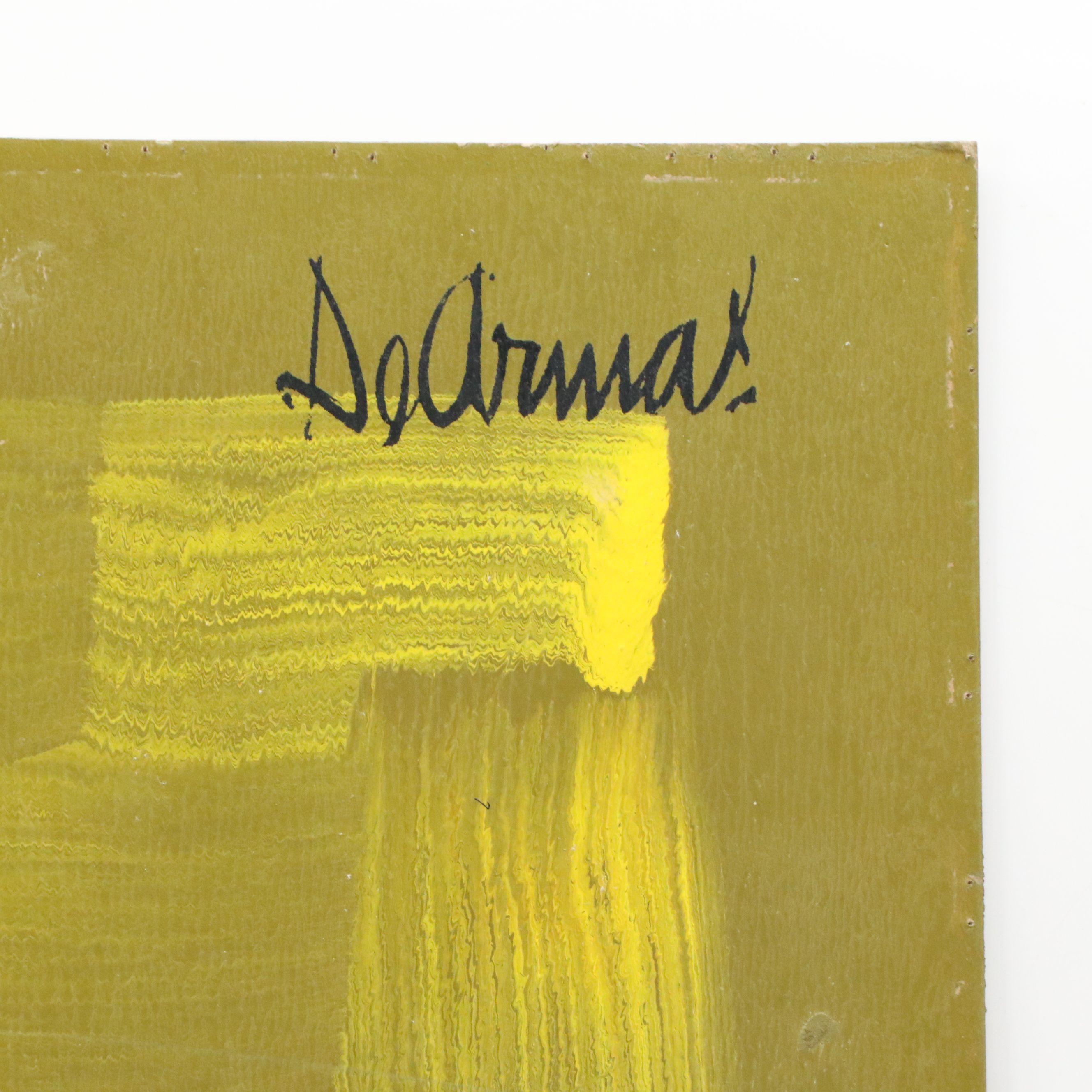 Stylized Acrylic Painting of St. Mark's Square, Mid-20th Century