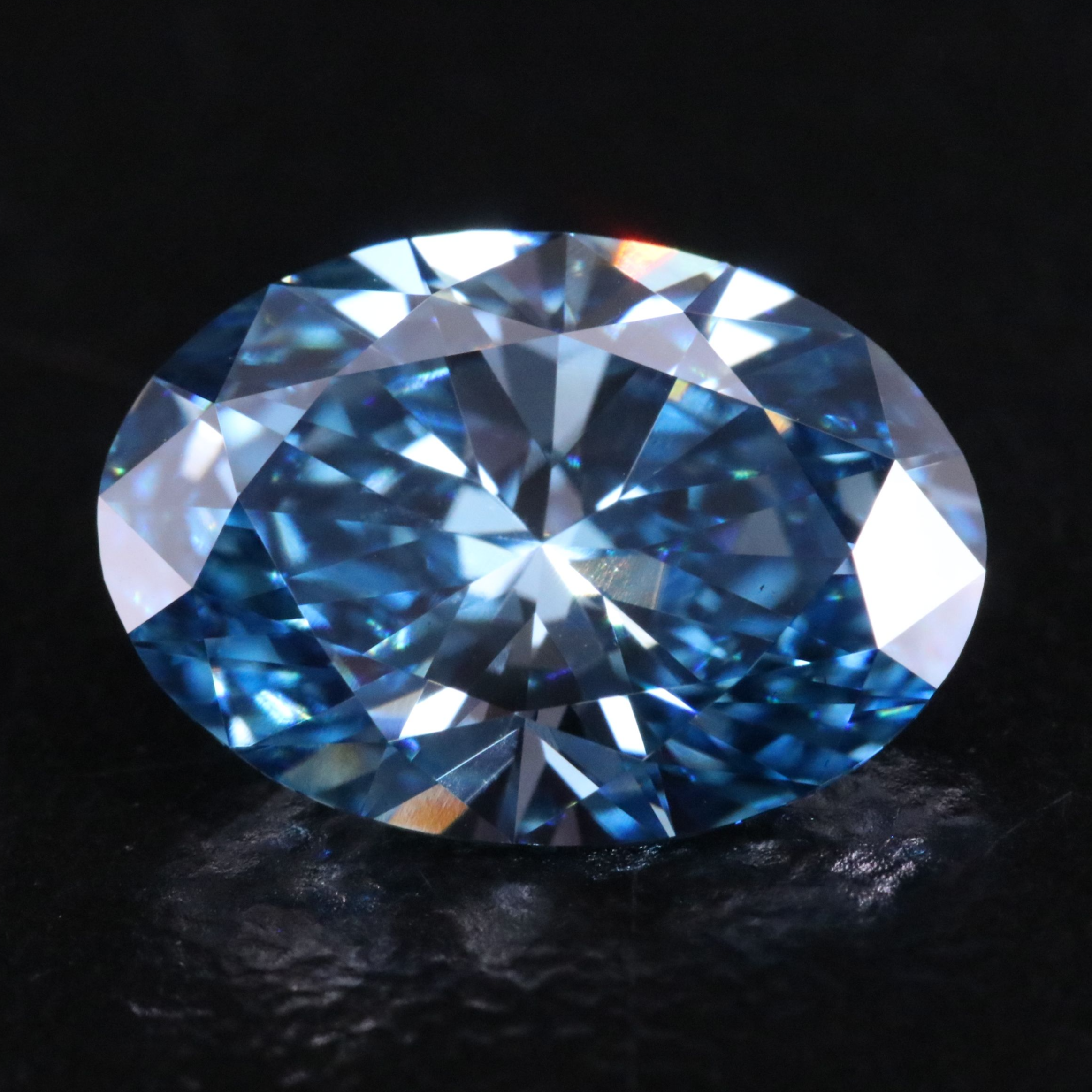 Loose 2.02 CT Lab Grown Fancy Vivid Blue Diamond with IGI Report