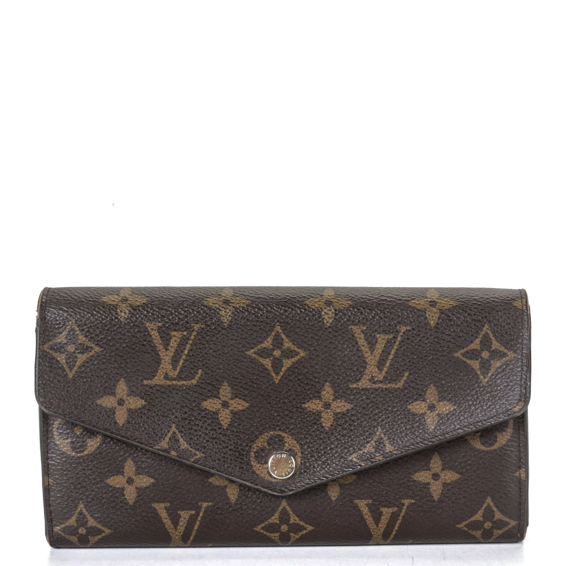 Louis Vuitton Sarah Envelope Wallet in Monogram Canvas & Rose Ballerine Lining