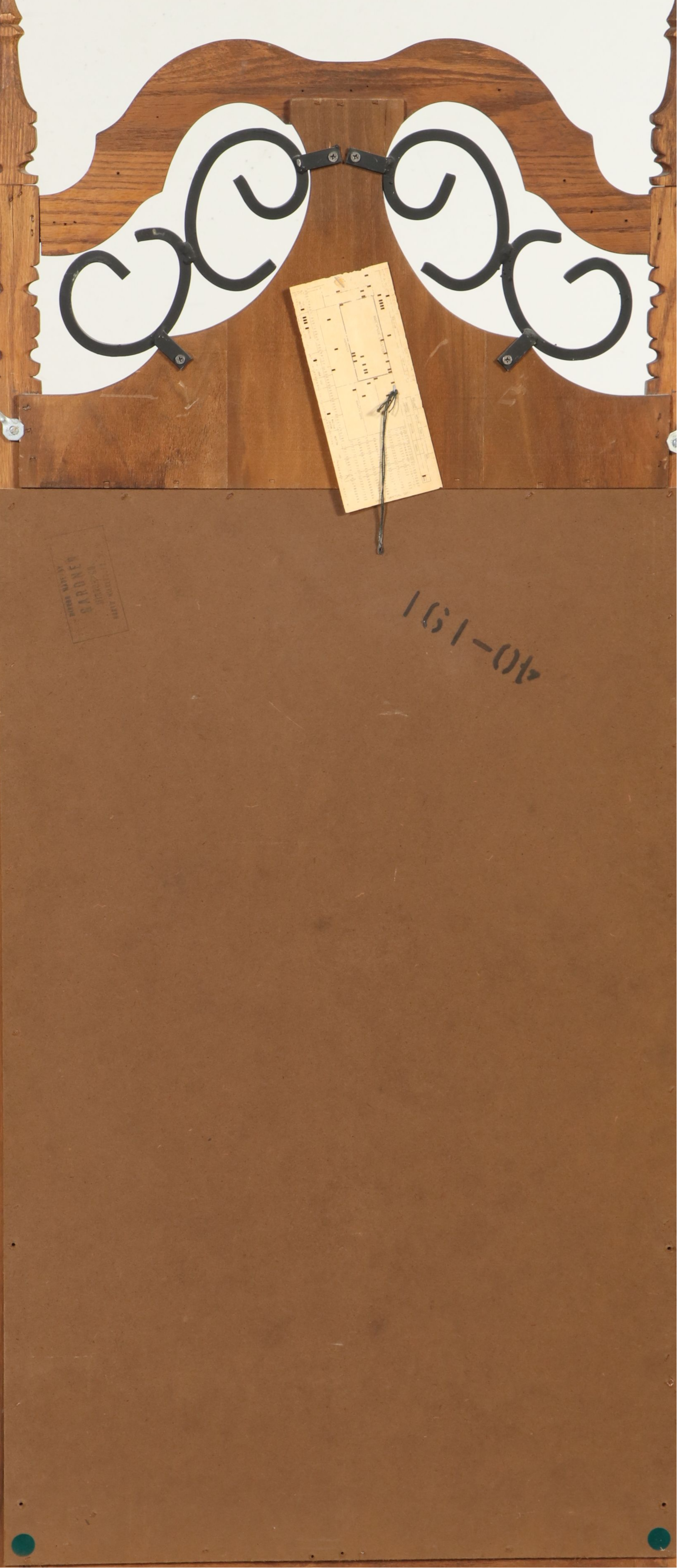 United Furniture Spanish Revival Style Carved Oak Triple Dresser with Mirrors