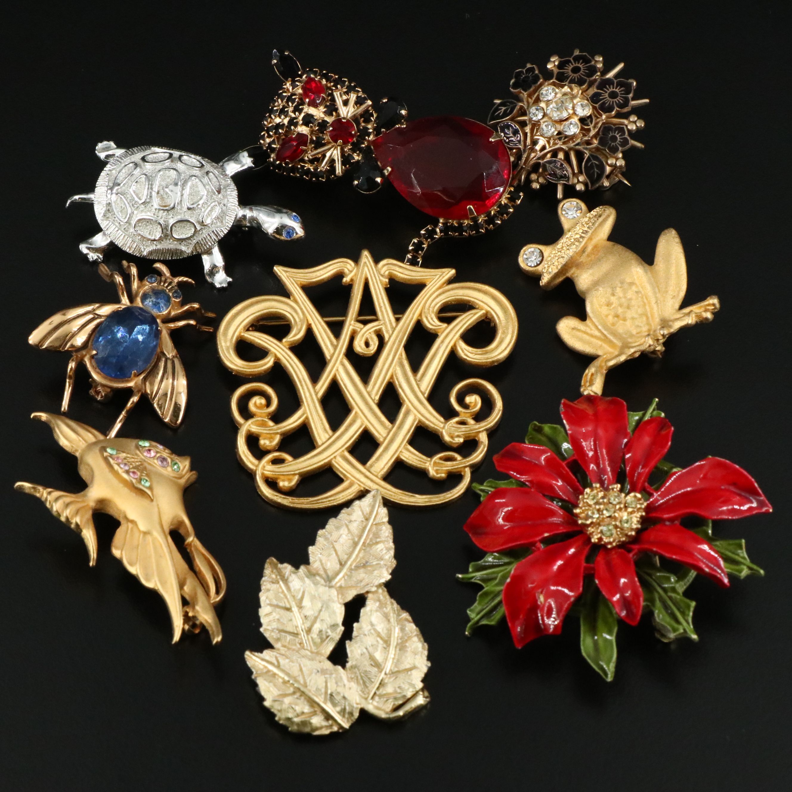 Alice Caviness Cat Featured in Vintage Brooch and Earring Collection