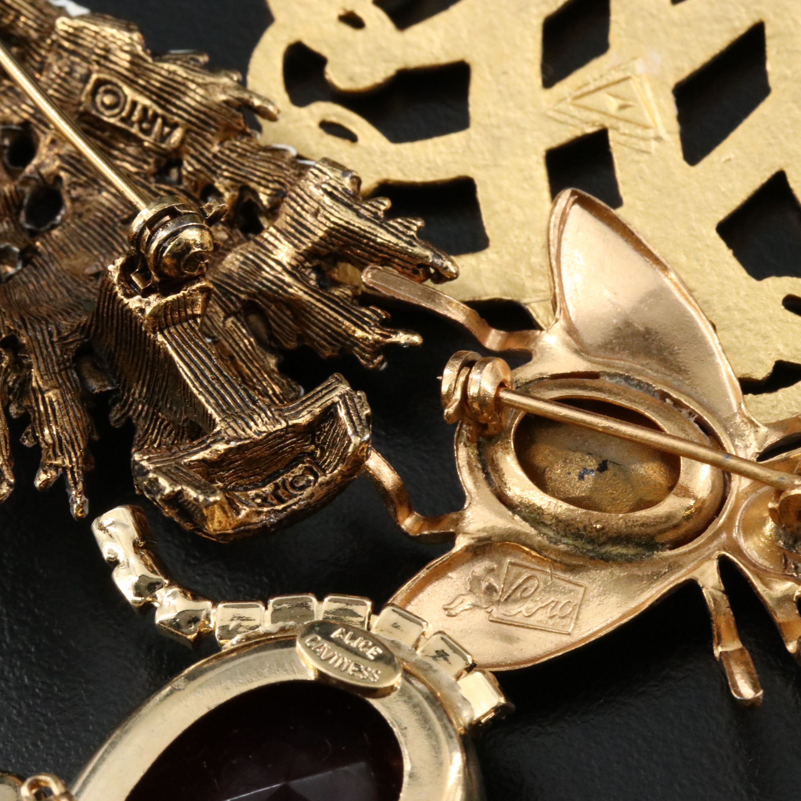 Alice Caviness Cat Featured in Vintage Brooch and Earring Collection