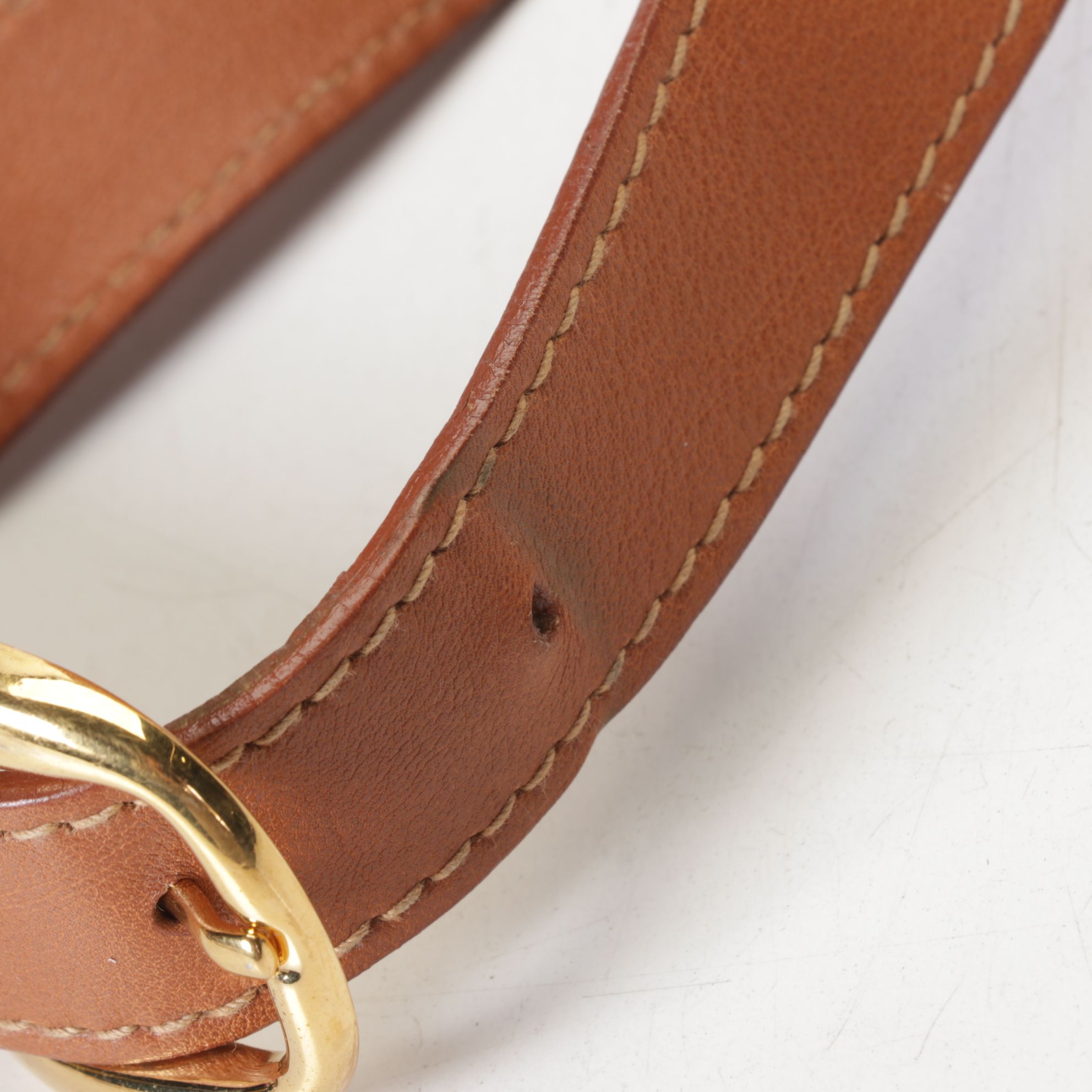 Gucci Tan Leather Bamboo Handle Bucket Bag