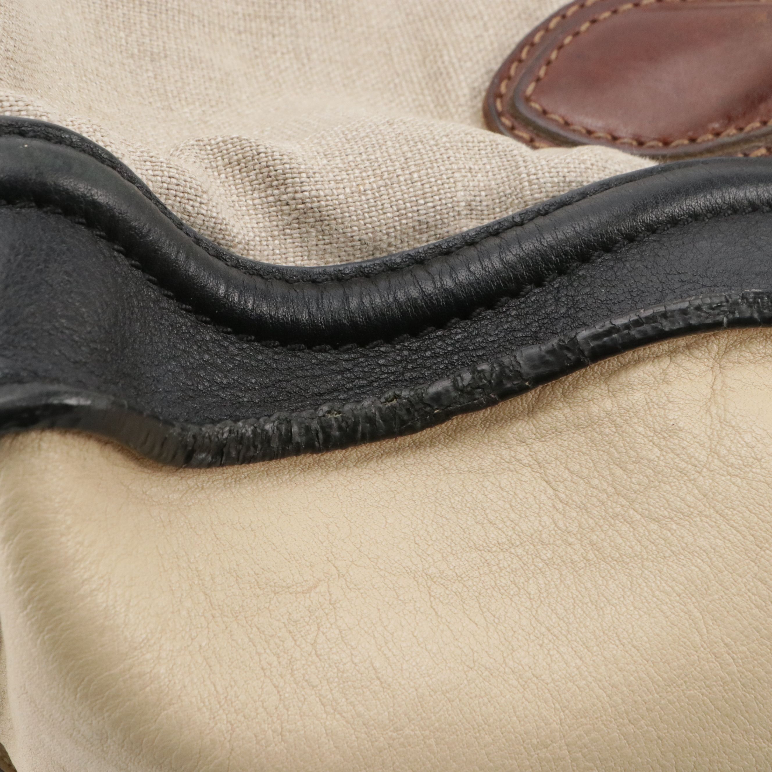 Céline Micro Luggage Tote Bag in Bicolor Calfskin Leather and Woven Jute