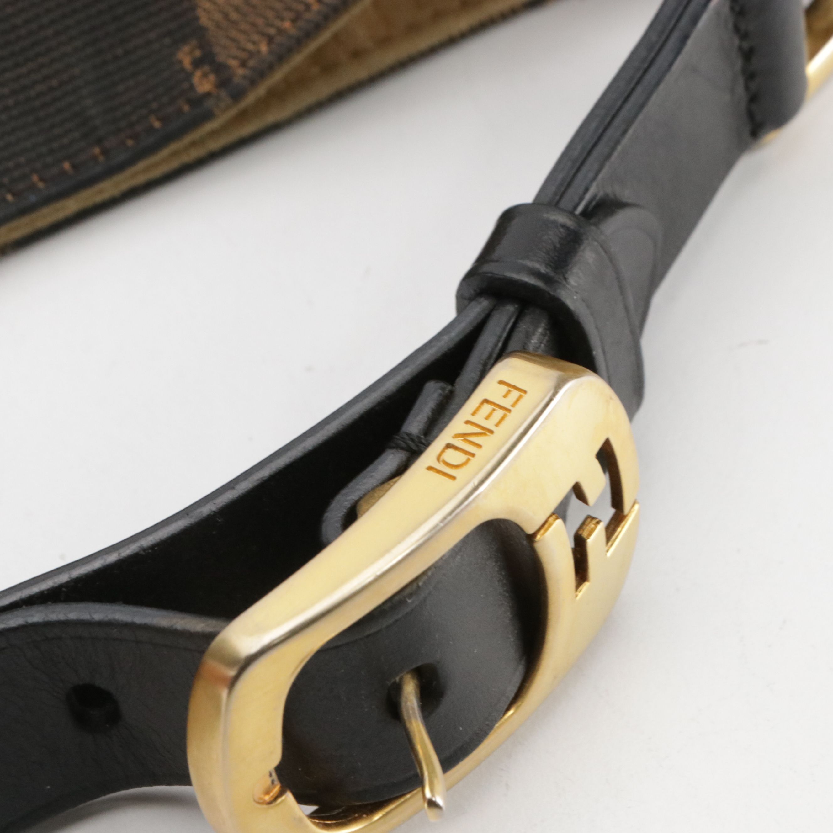 Fendi Pequin Striped Canvas and Bicolor Leather Hobo Shoulder Bag