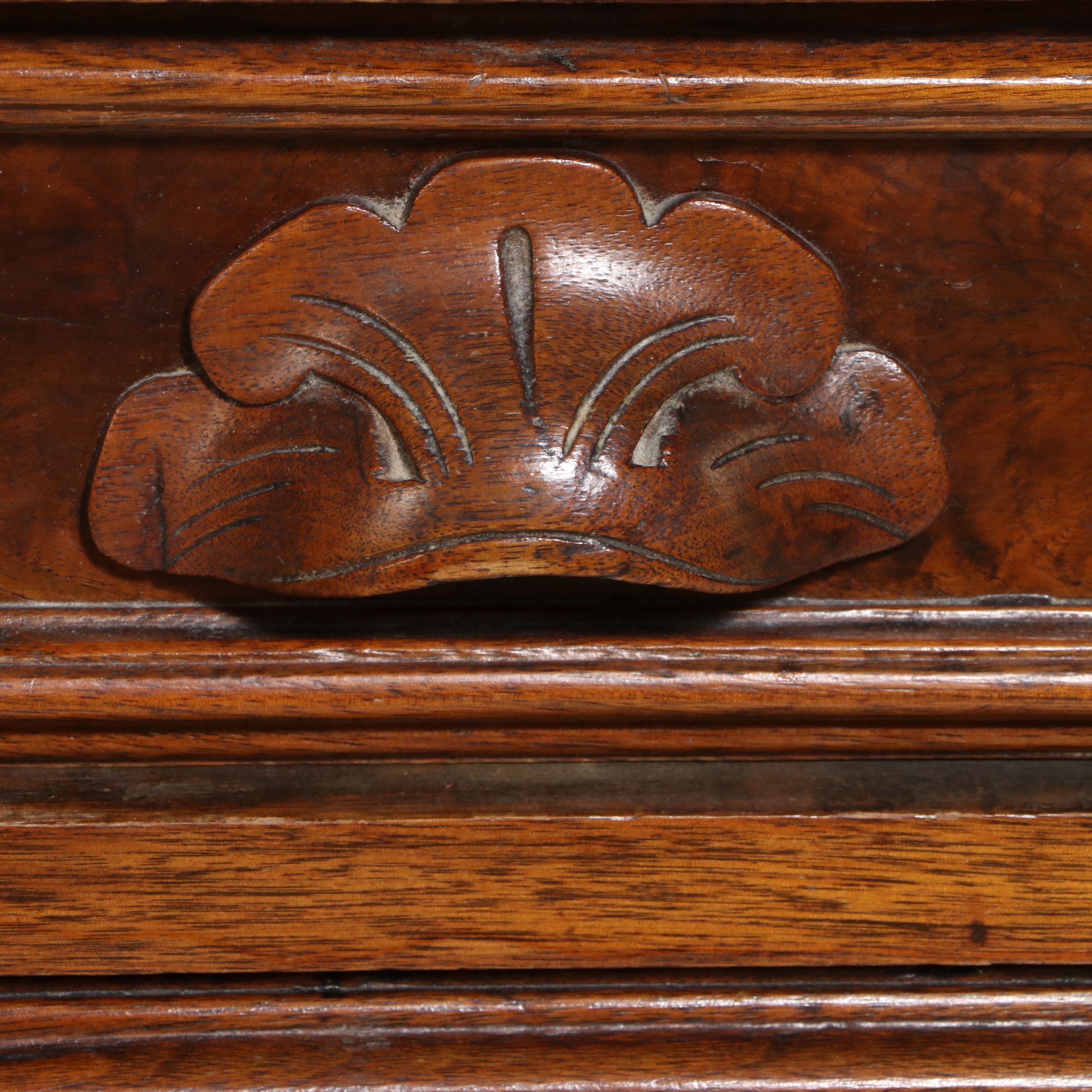 Victorian Walnut Commode with Marble Top