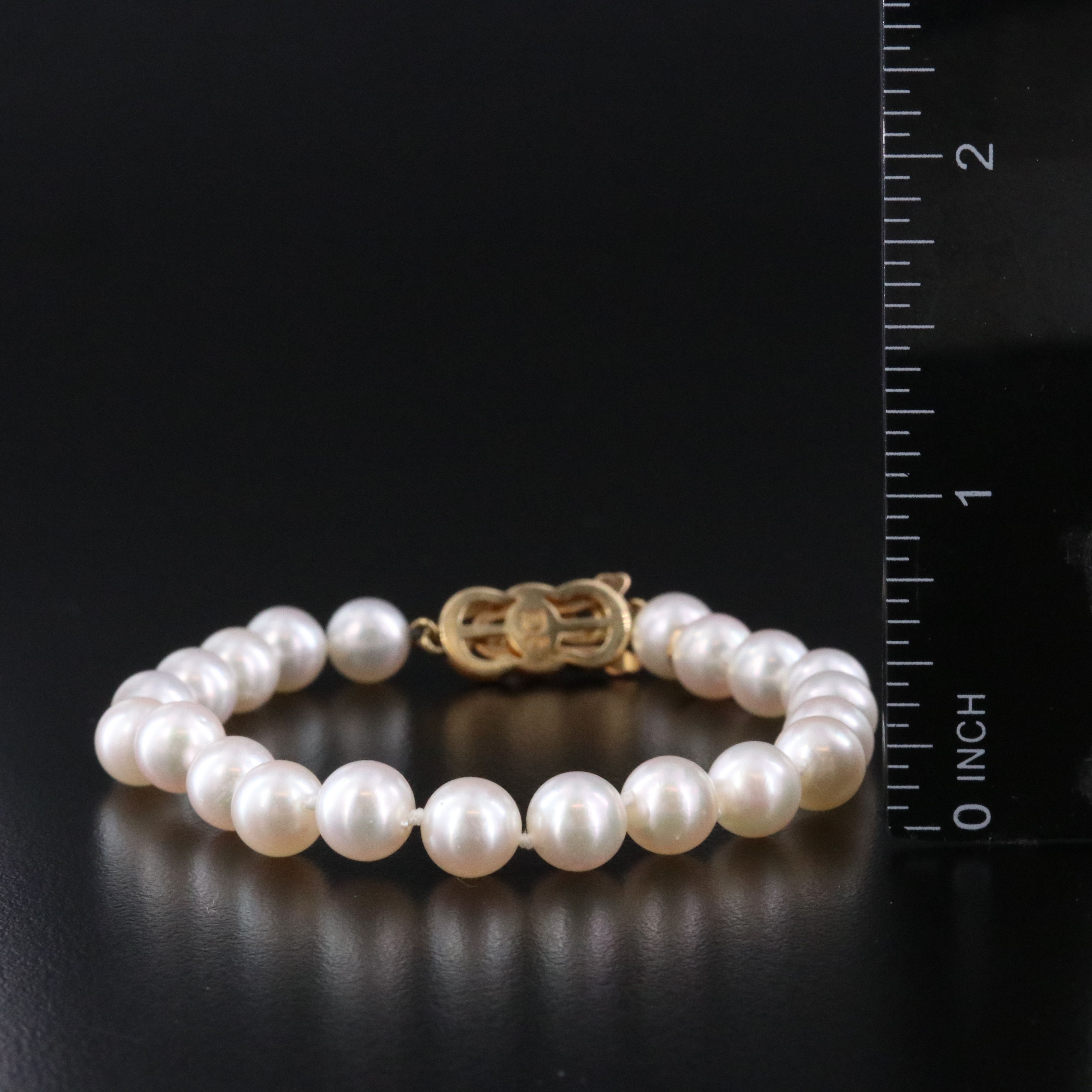 Pearl Bracelet with 18K Mikimoto Clasp