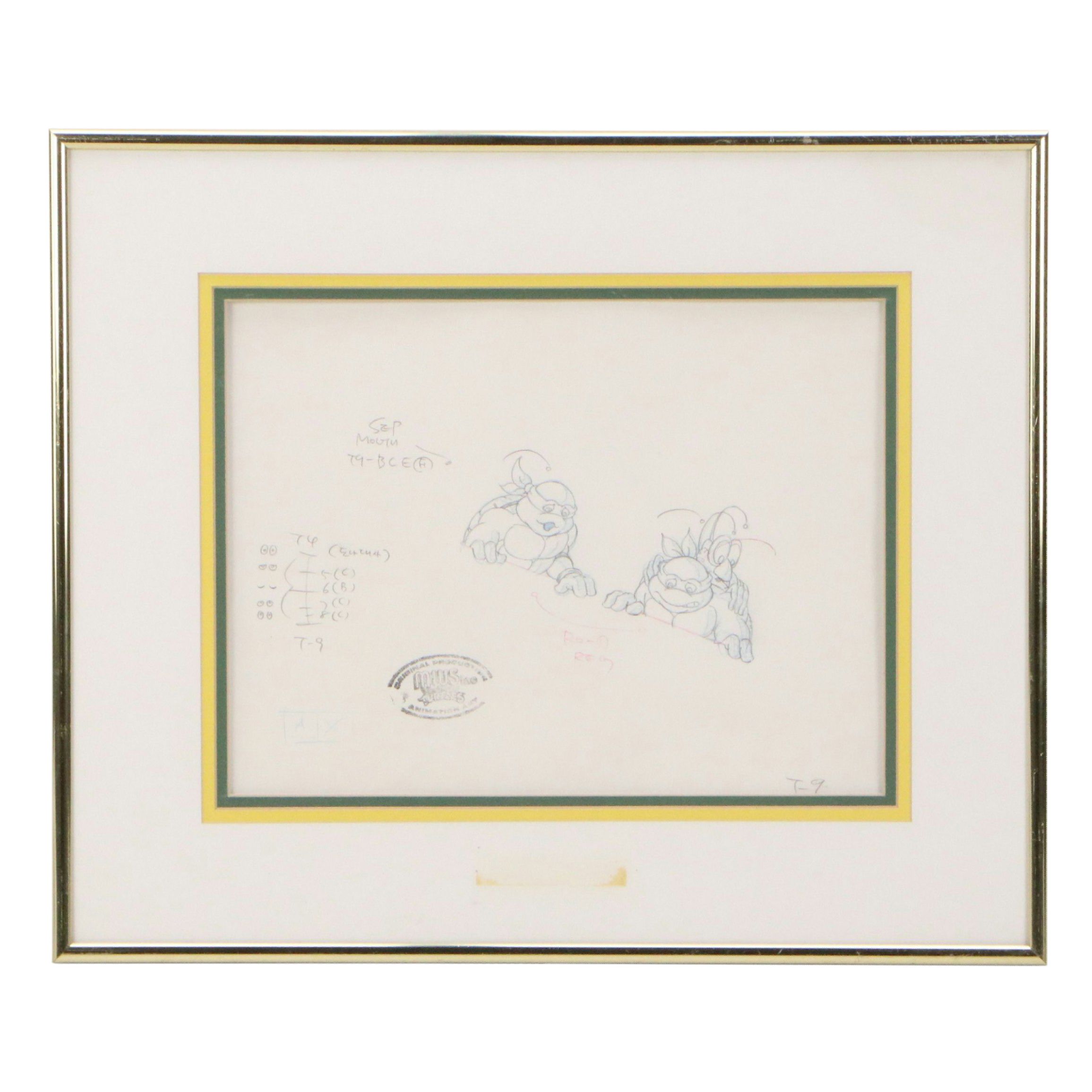 Animation Drawing for "Teenage Mutant Ninja Turtles," Late 20th/Early 21st C.