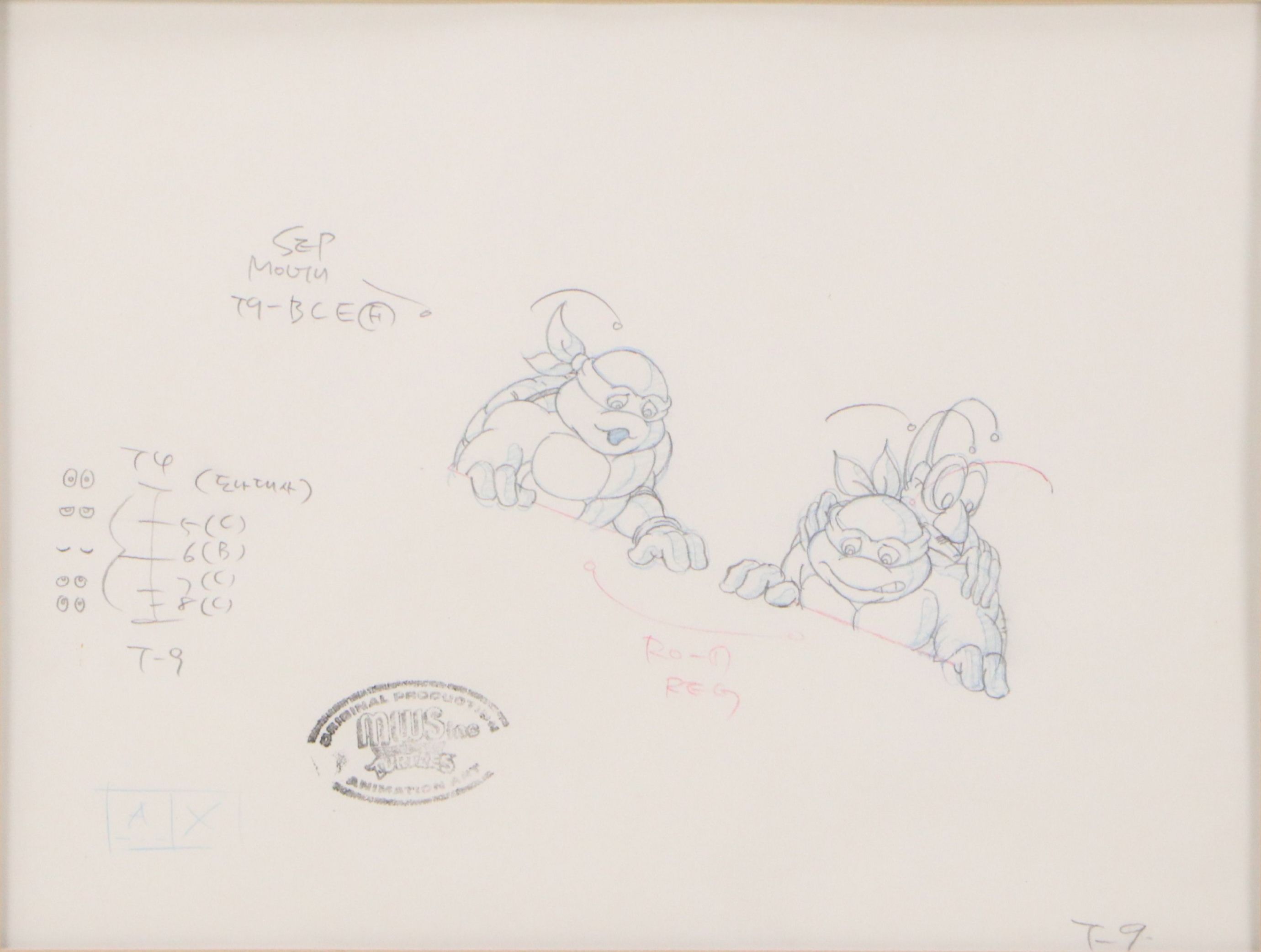 Animation Drawing for "Teenage Mutant Ninja Turtles," Late 20th/Early 21st C.