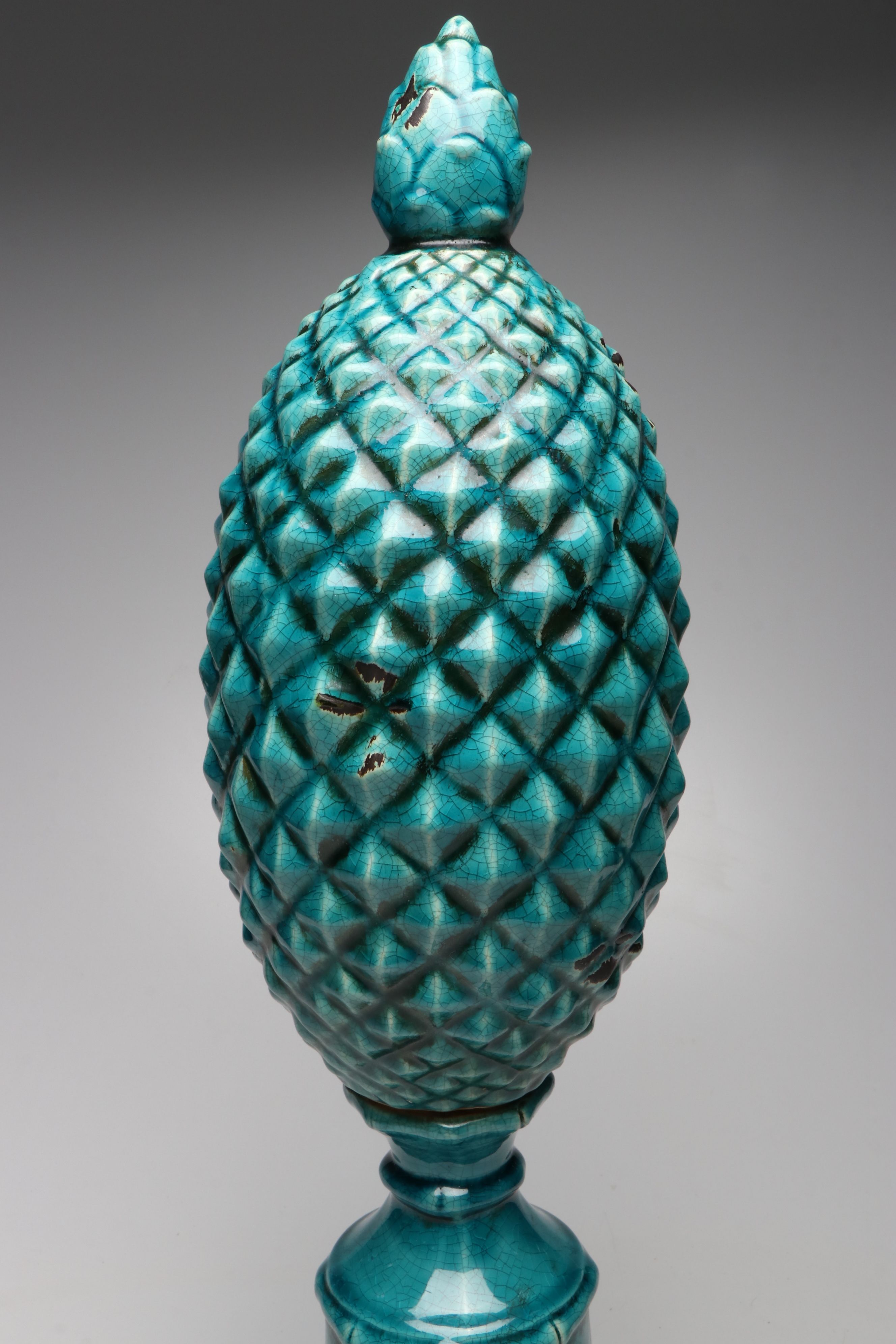 French Style Ceramic Teal Pineapple Décor