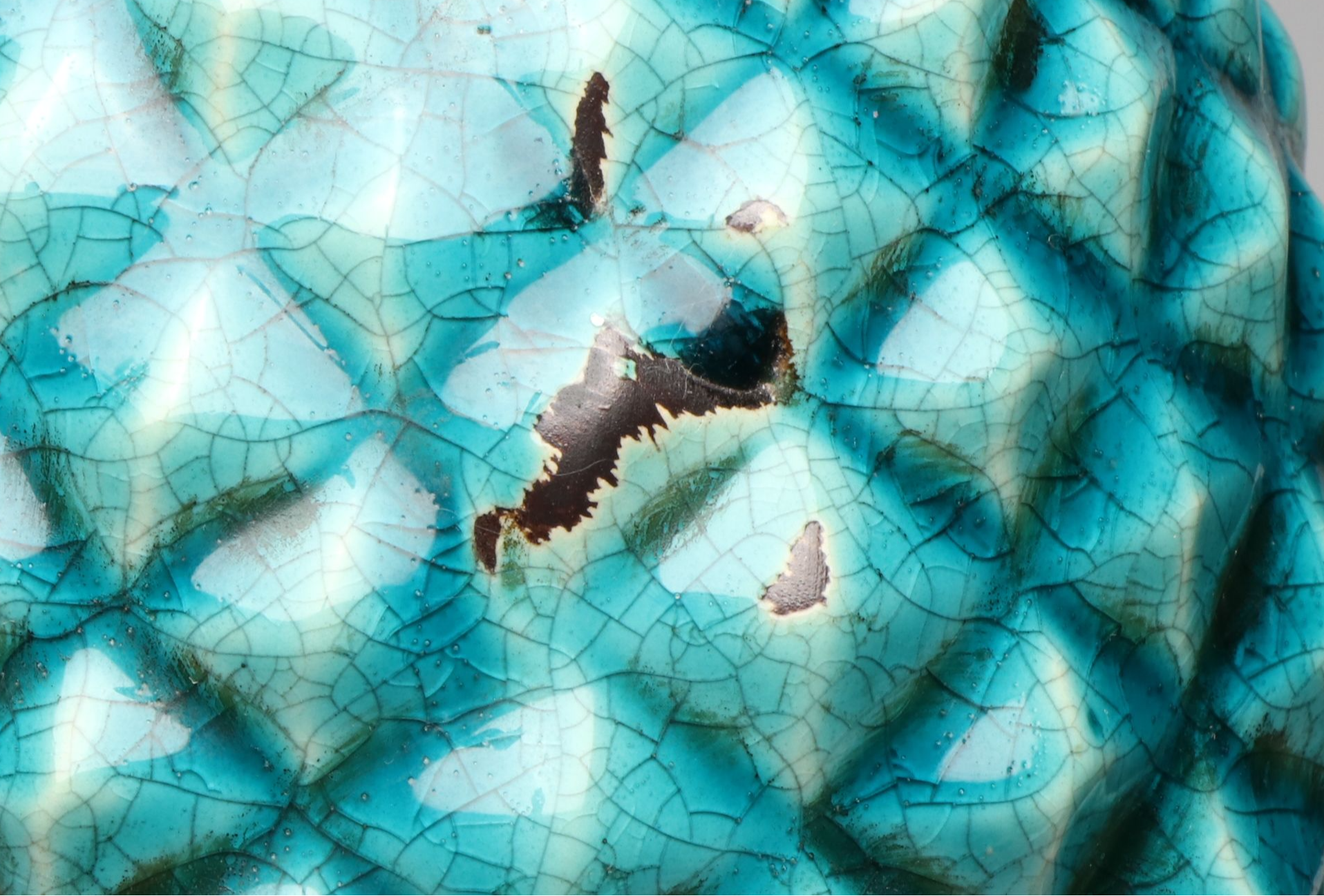 French Style Ceramic Teal Pineapple Décor