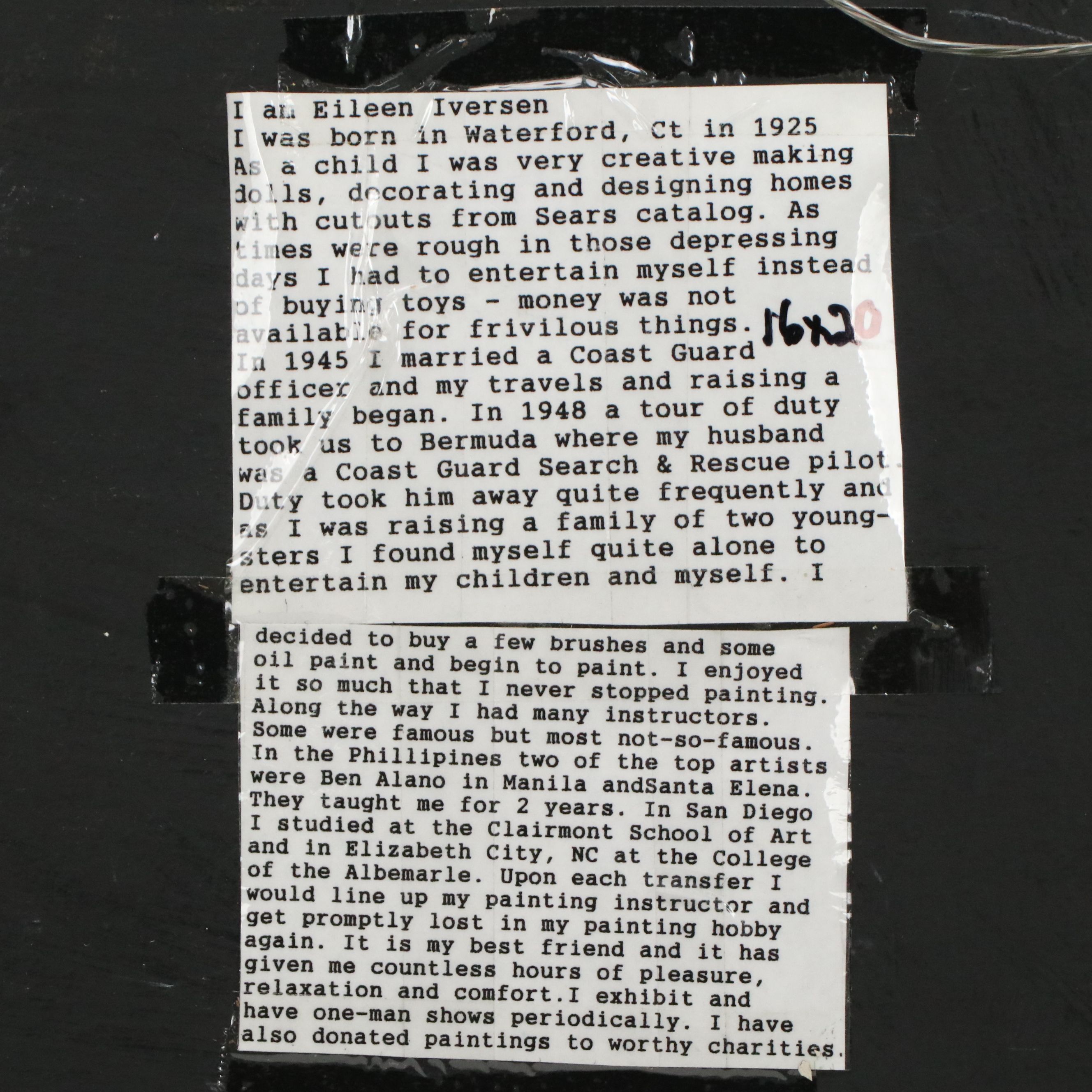 Eileen Iversen Acrylic Painting of Tropical Landscape with Dwelling, 20th C.