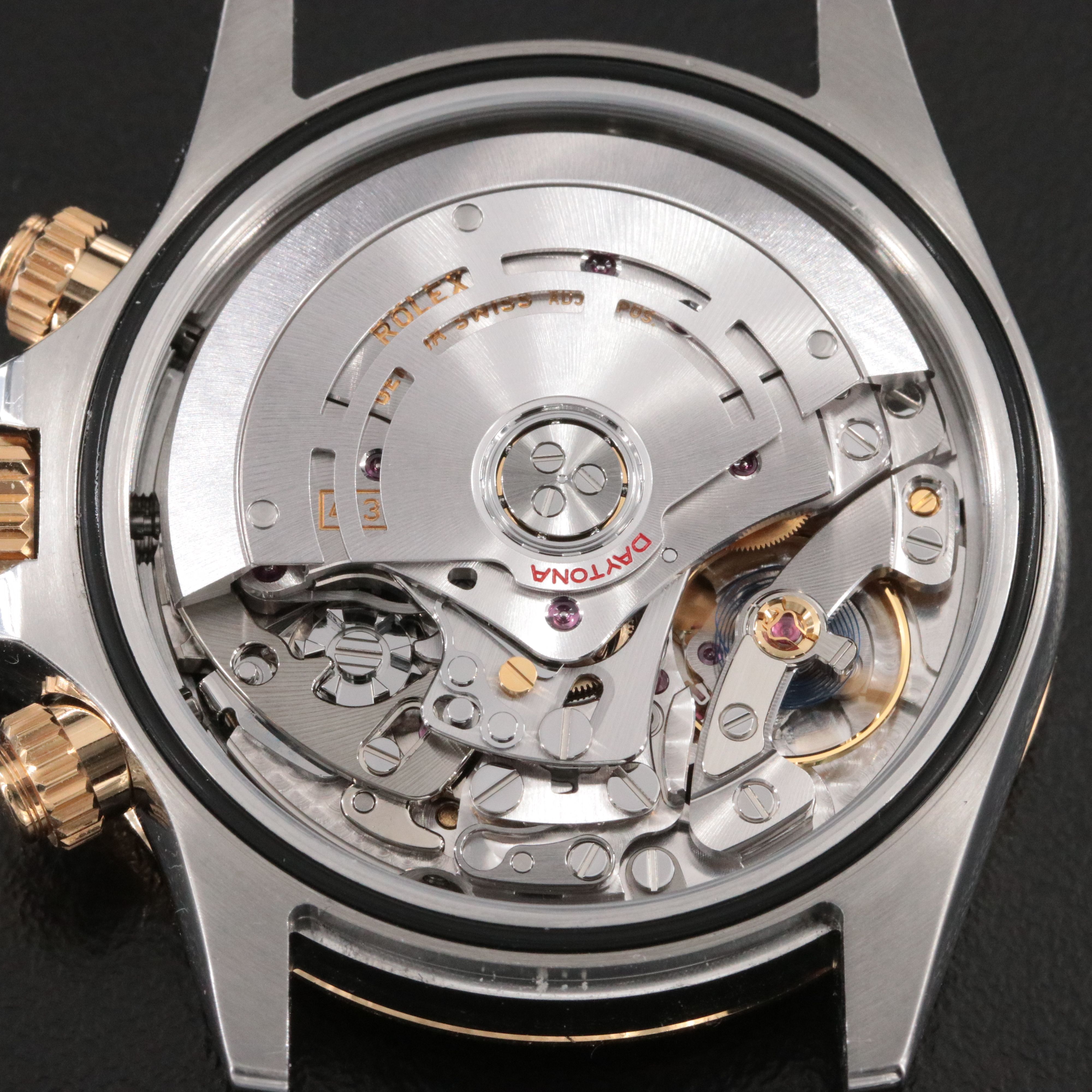 Rolex Cosmograph Daytona Two Tone Factory Diamond Black Dial Watch