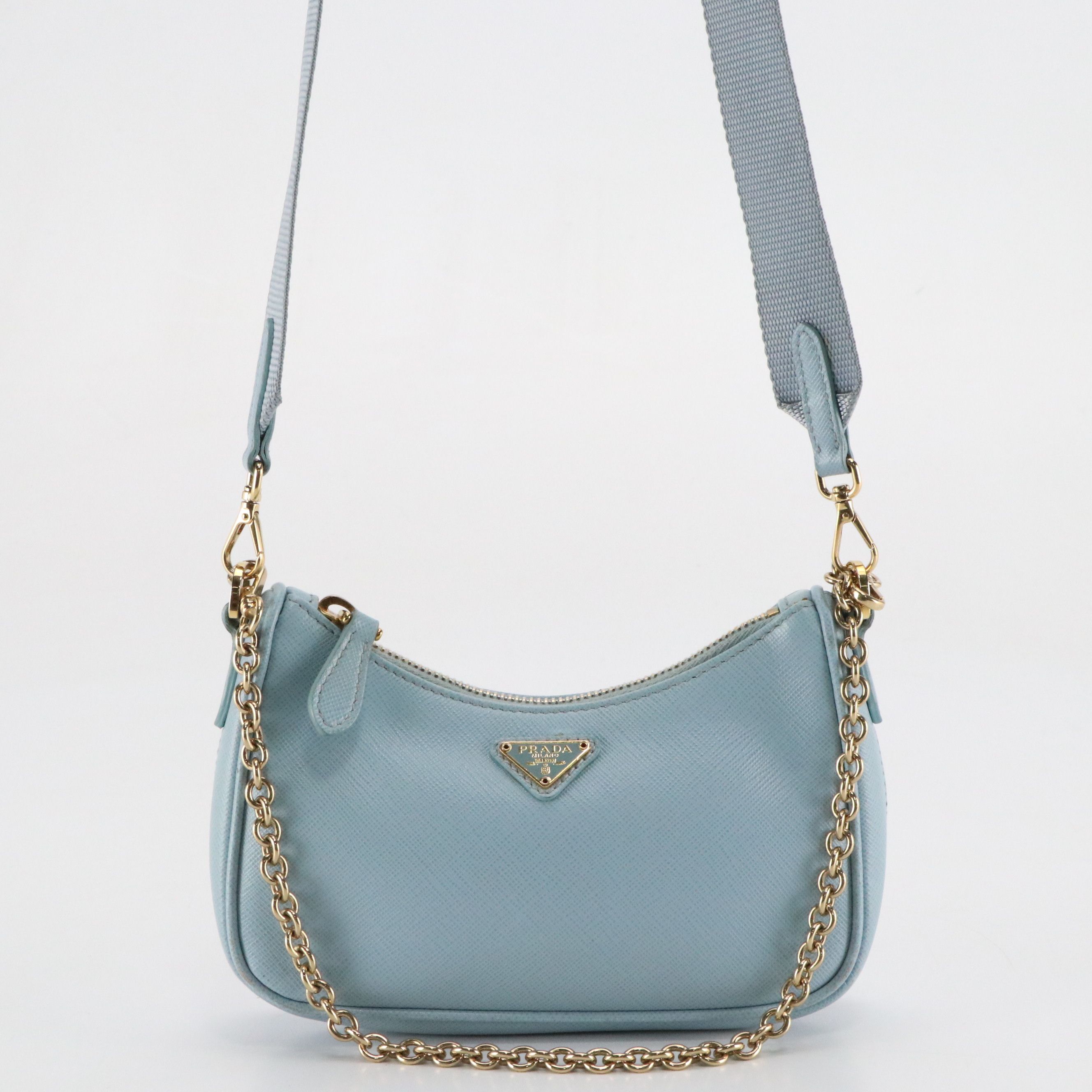 Prada Mini Hobo Bag in Saffiano Leather