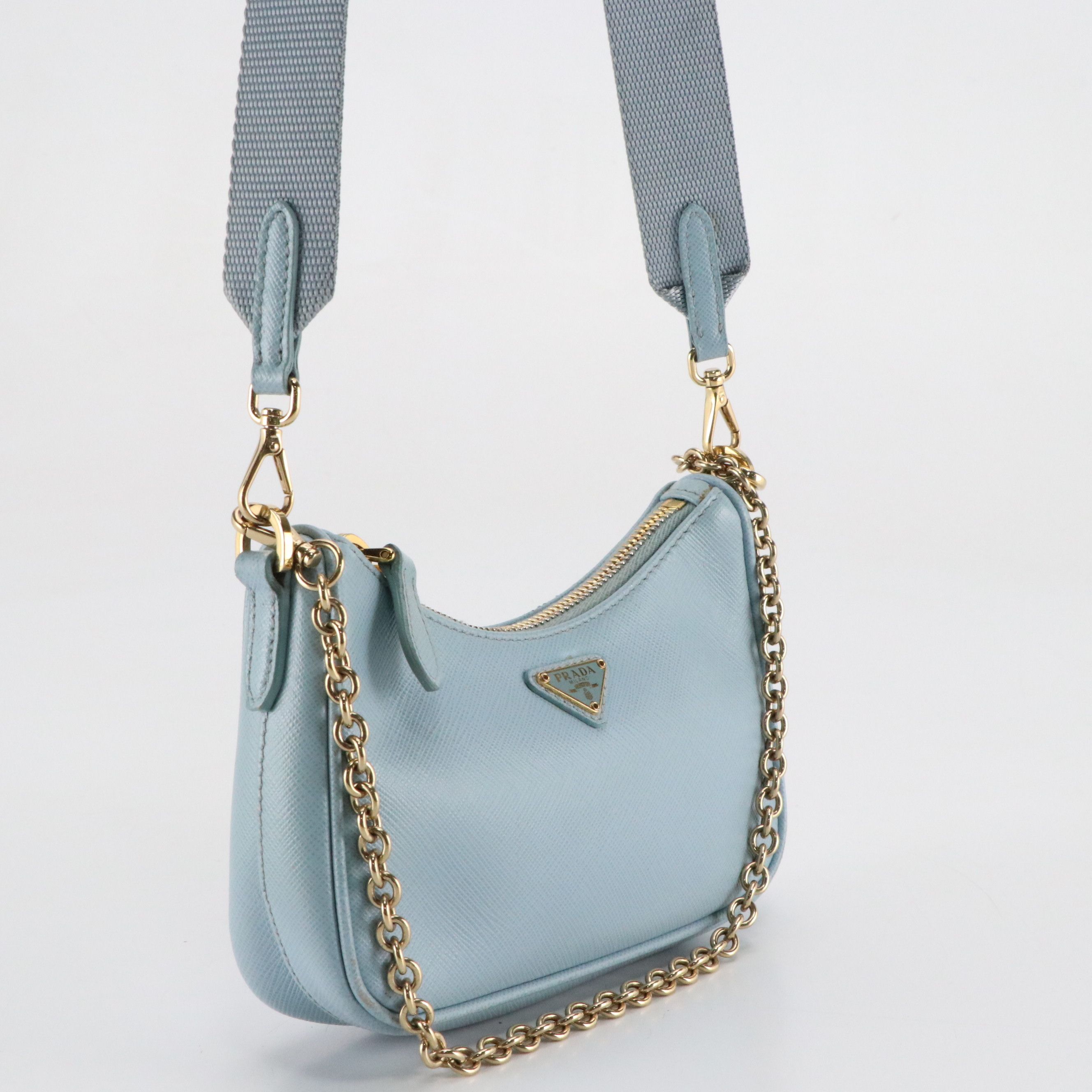 Prada Mini Hobo Bag in Saffiano Leather