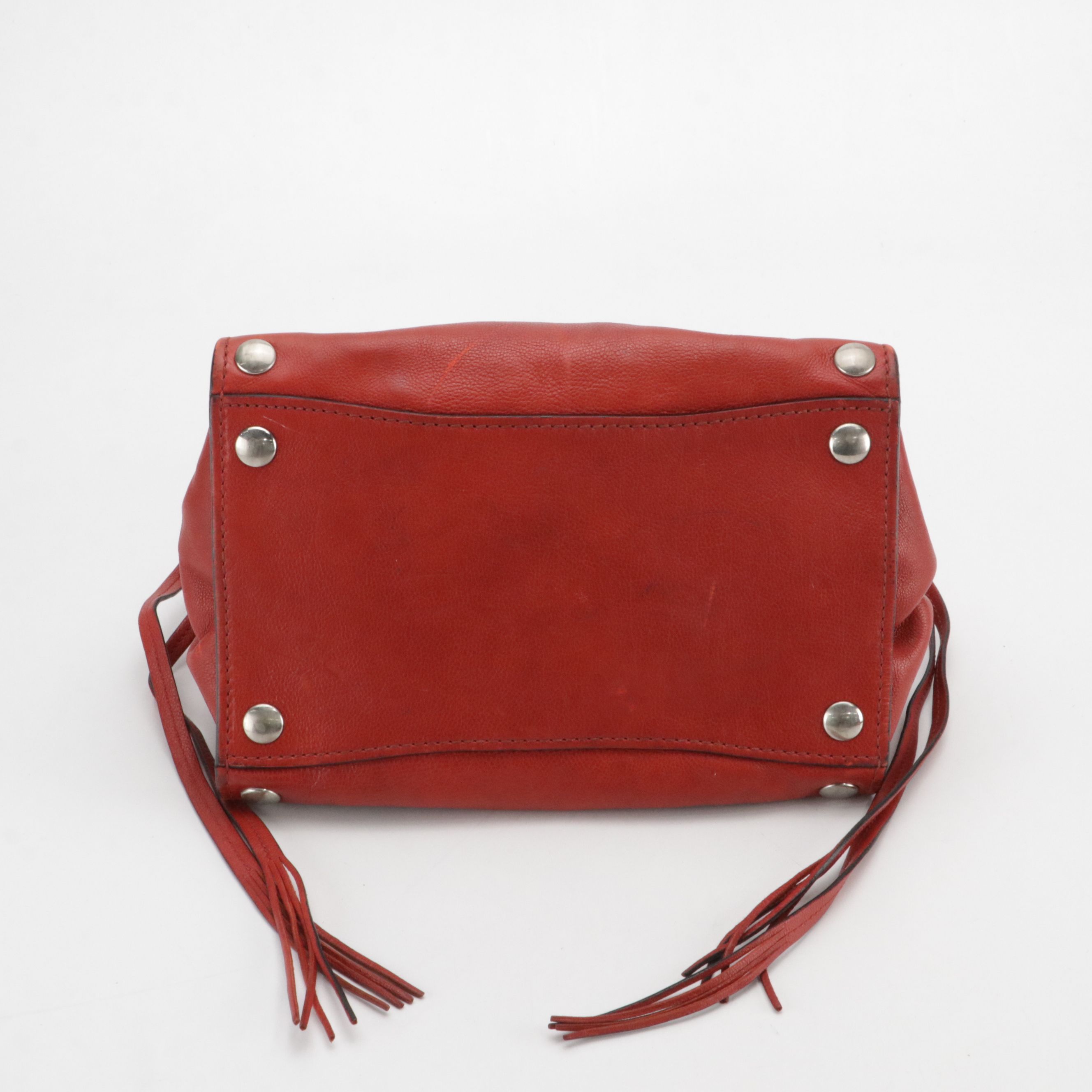 Prada Small Twin Pocket Two-Way Tote Bag in Red Glace Calf Leather