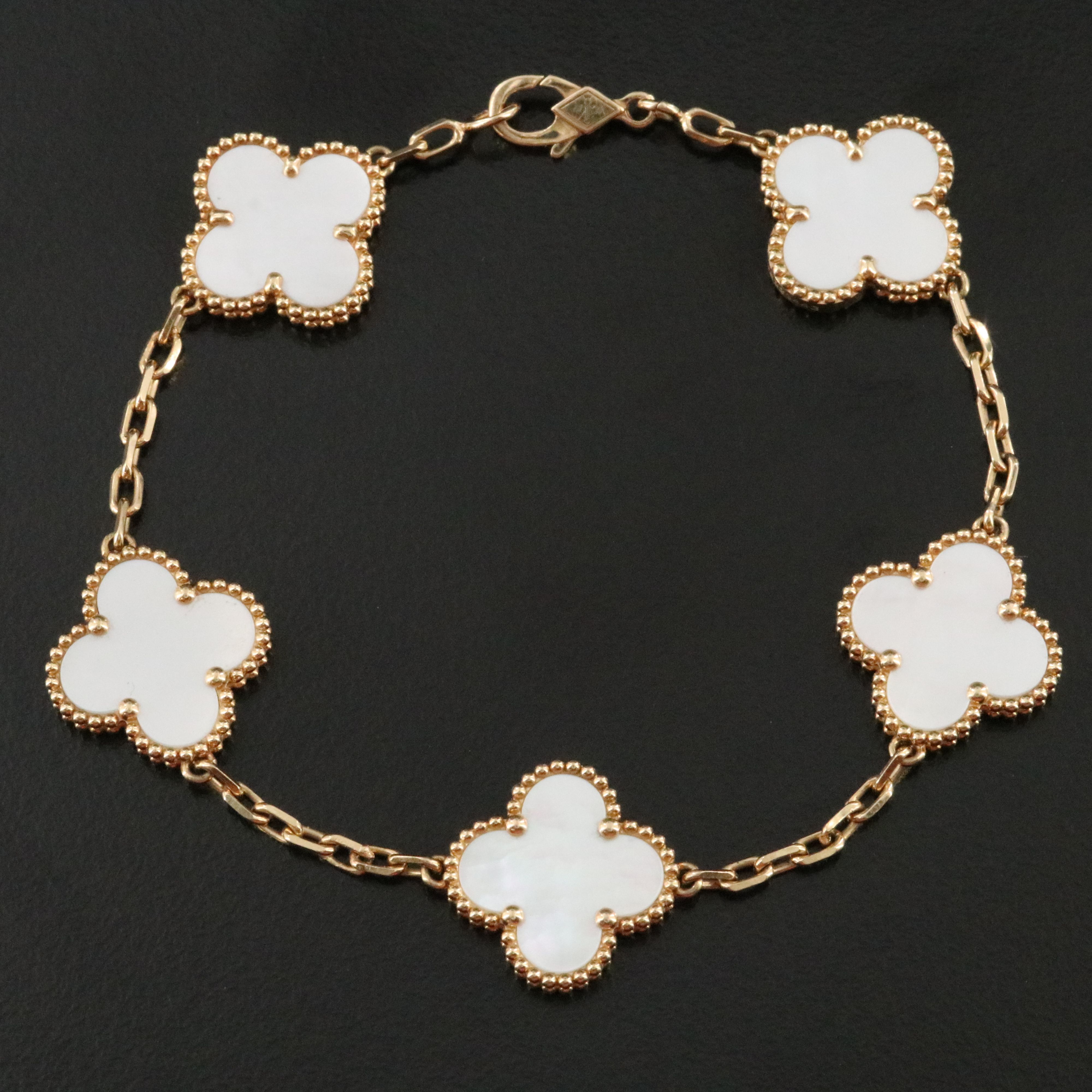 Van Cleef & Arpels Vintage Alhambra 18K Mother-of-Pearl Bracelet