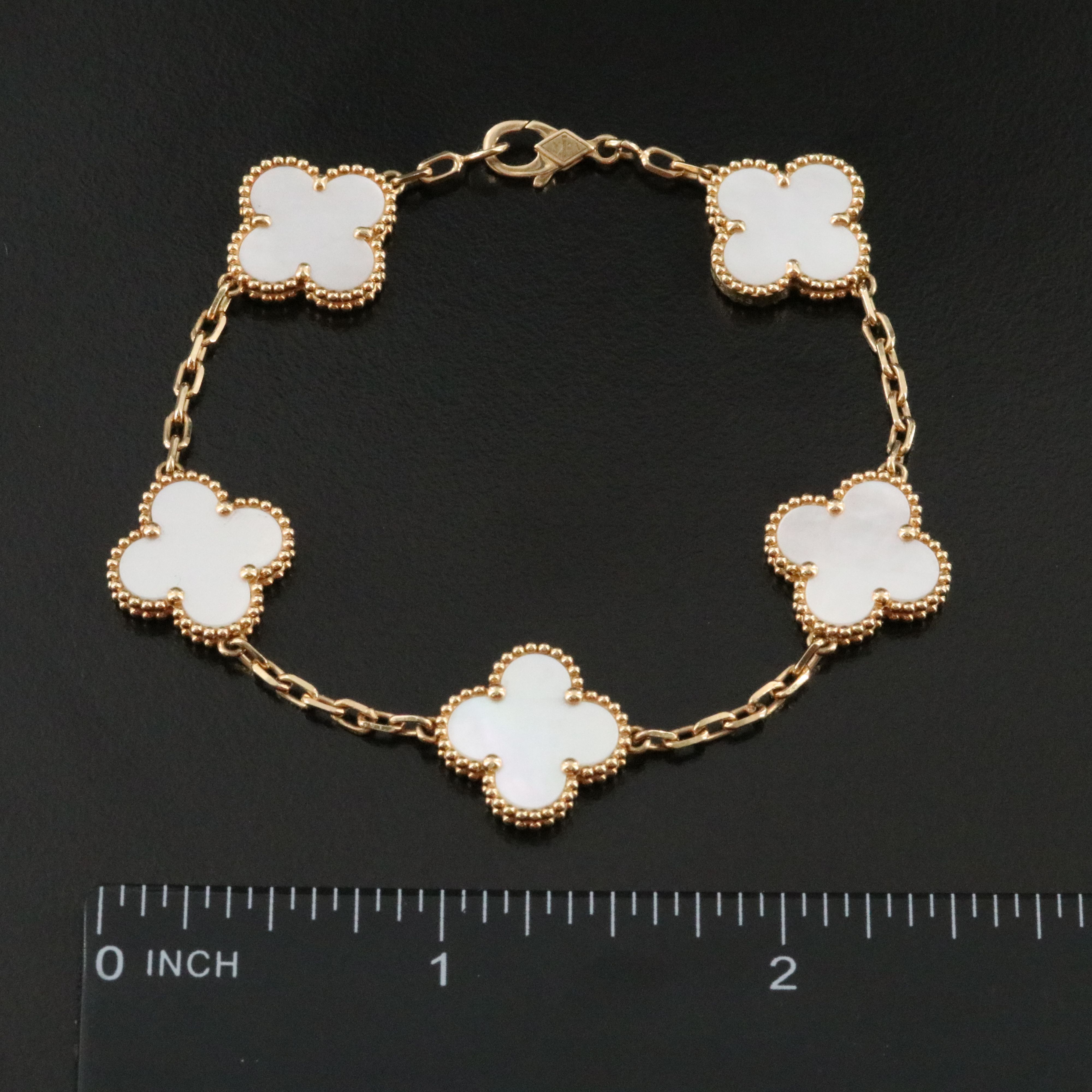 Van Cleef & Arpels Vintage Alhambra 18K Mother-of-Pearl Bracelet