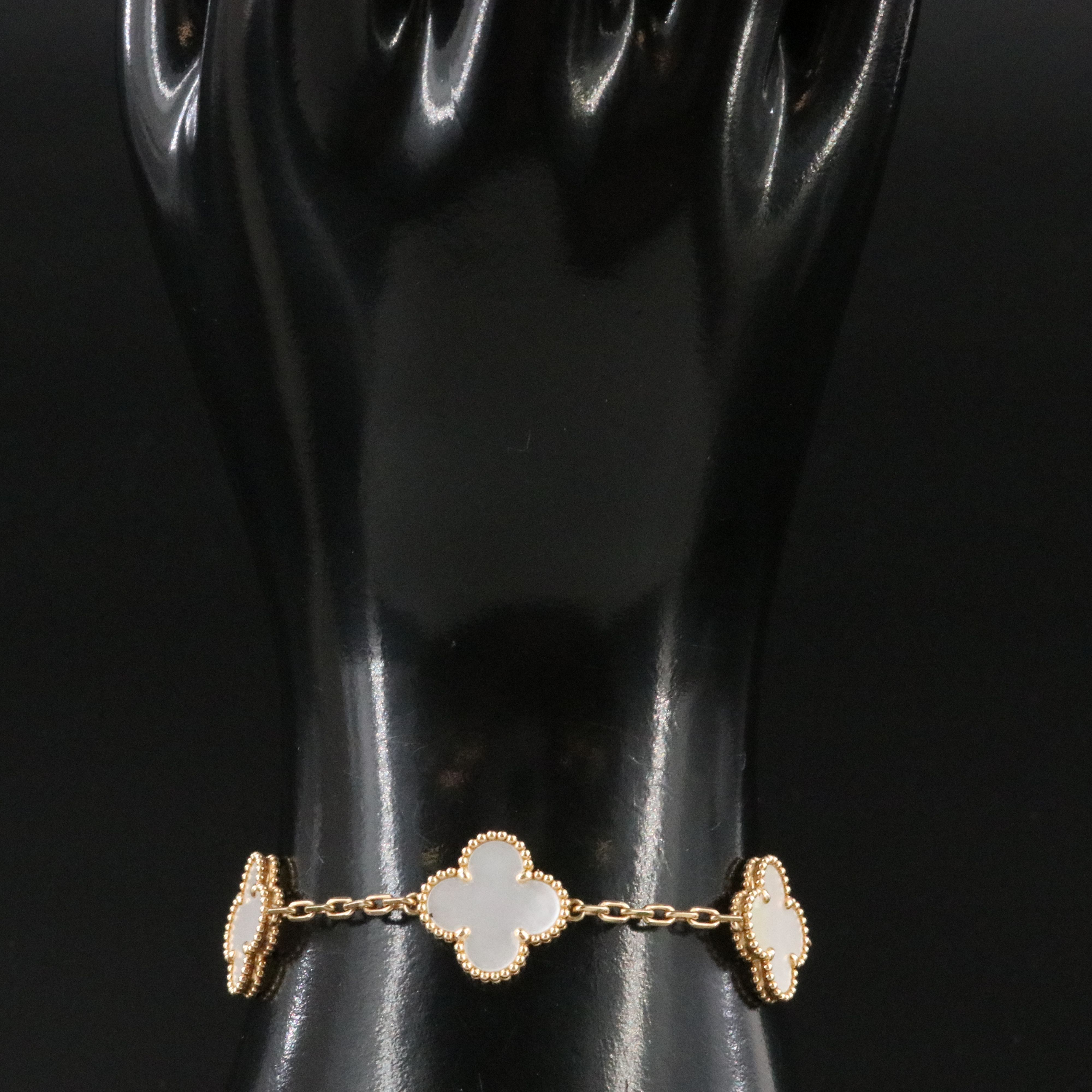 Van Cleef & Arpels Vintage Alhambra 18K Mother-of-Pearl Bracelet