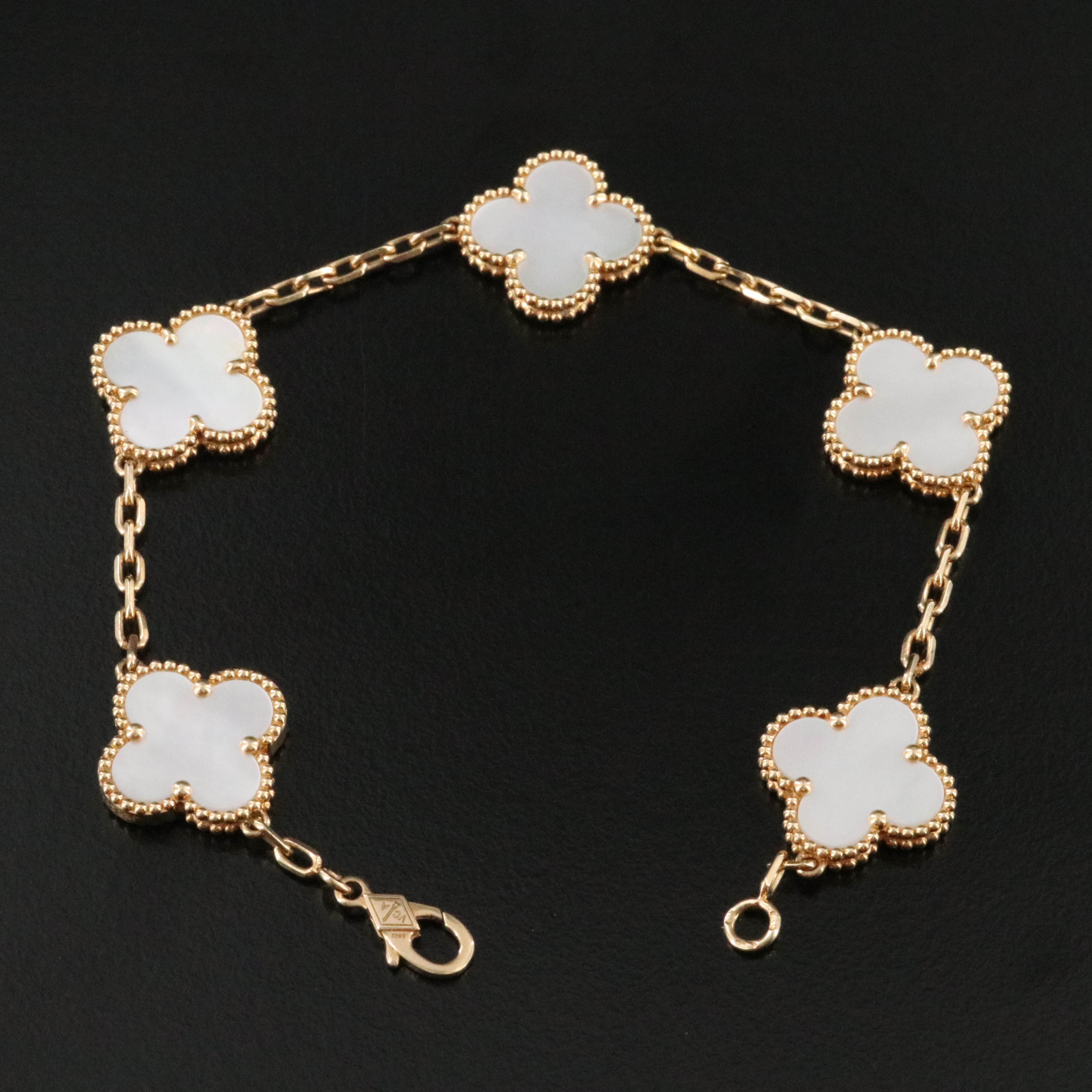 Van Cleef & Arpels Vintage Alhambra 18K Mother-of-Pearl Bracelet