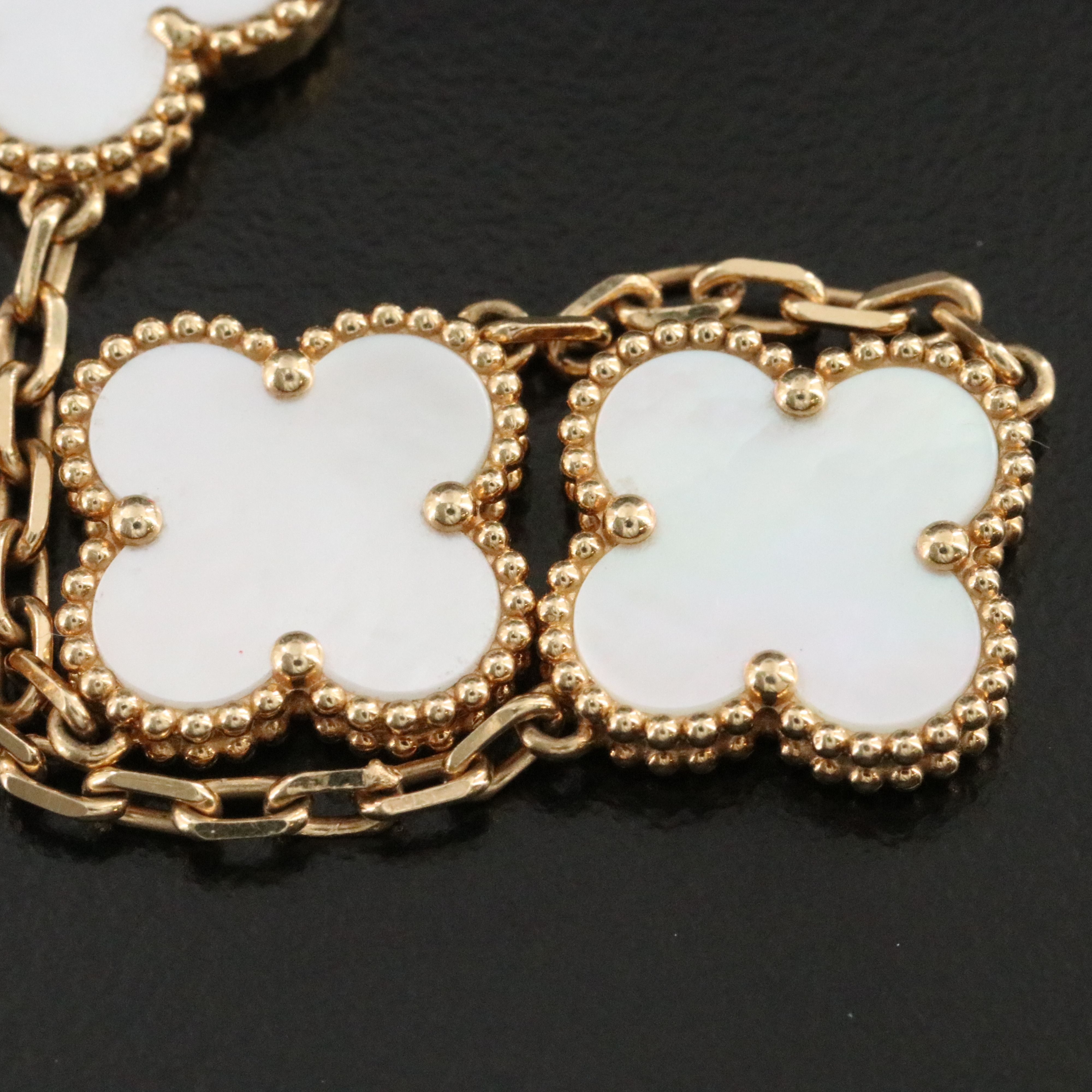 Van Cleef & Arpels Vintage Alhambra 18K Mother-of-Pearl Bracelet