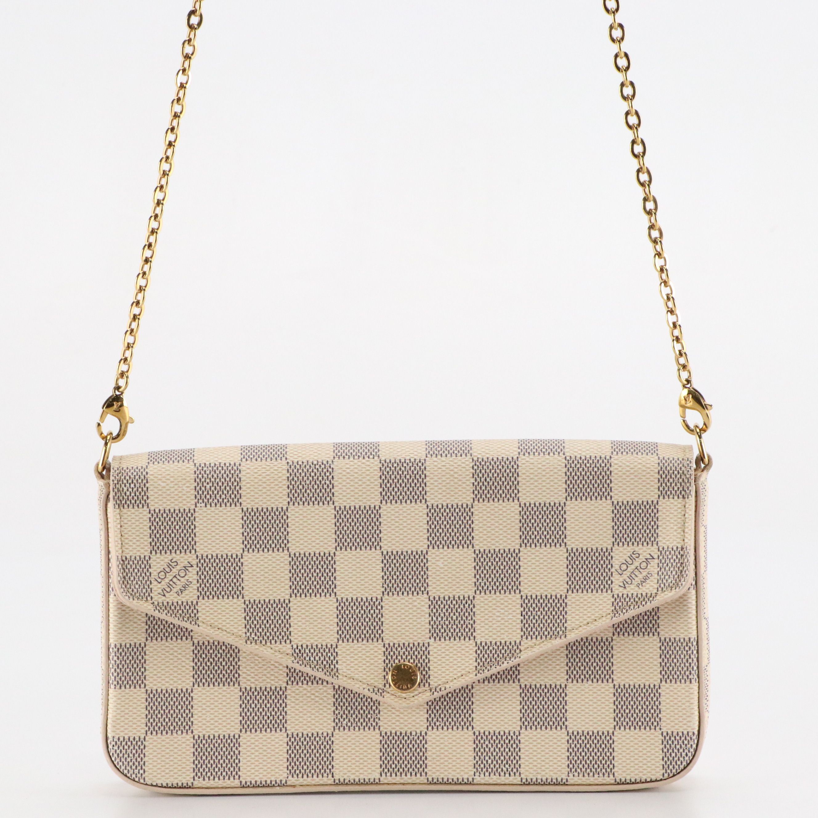 Louis Vuitton Pochette Félicie in Damier Azur Canvas with Inserts