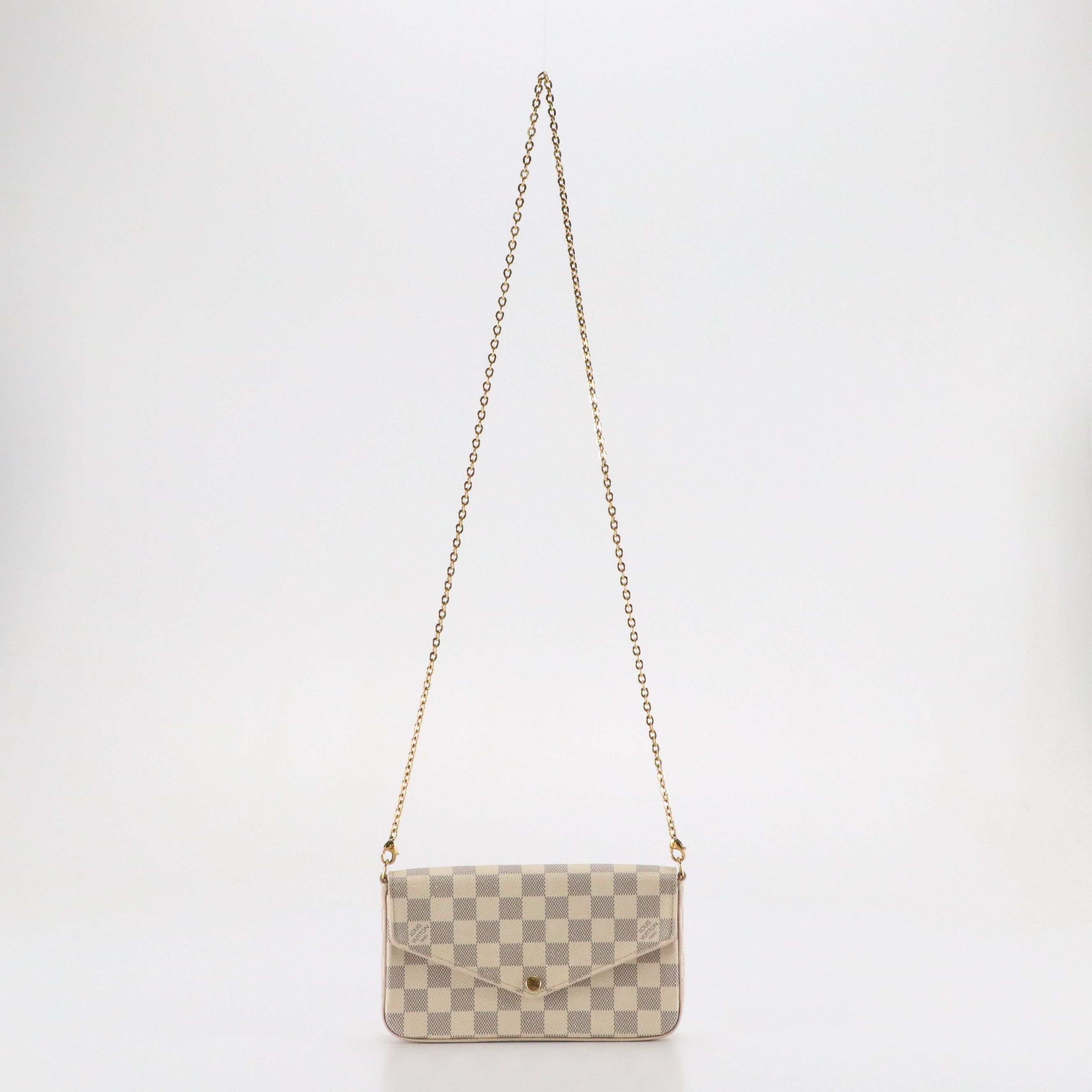 Louis Vuitton Pochette Félicie in Damier Azur Canvas with Inserts