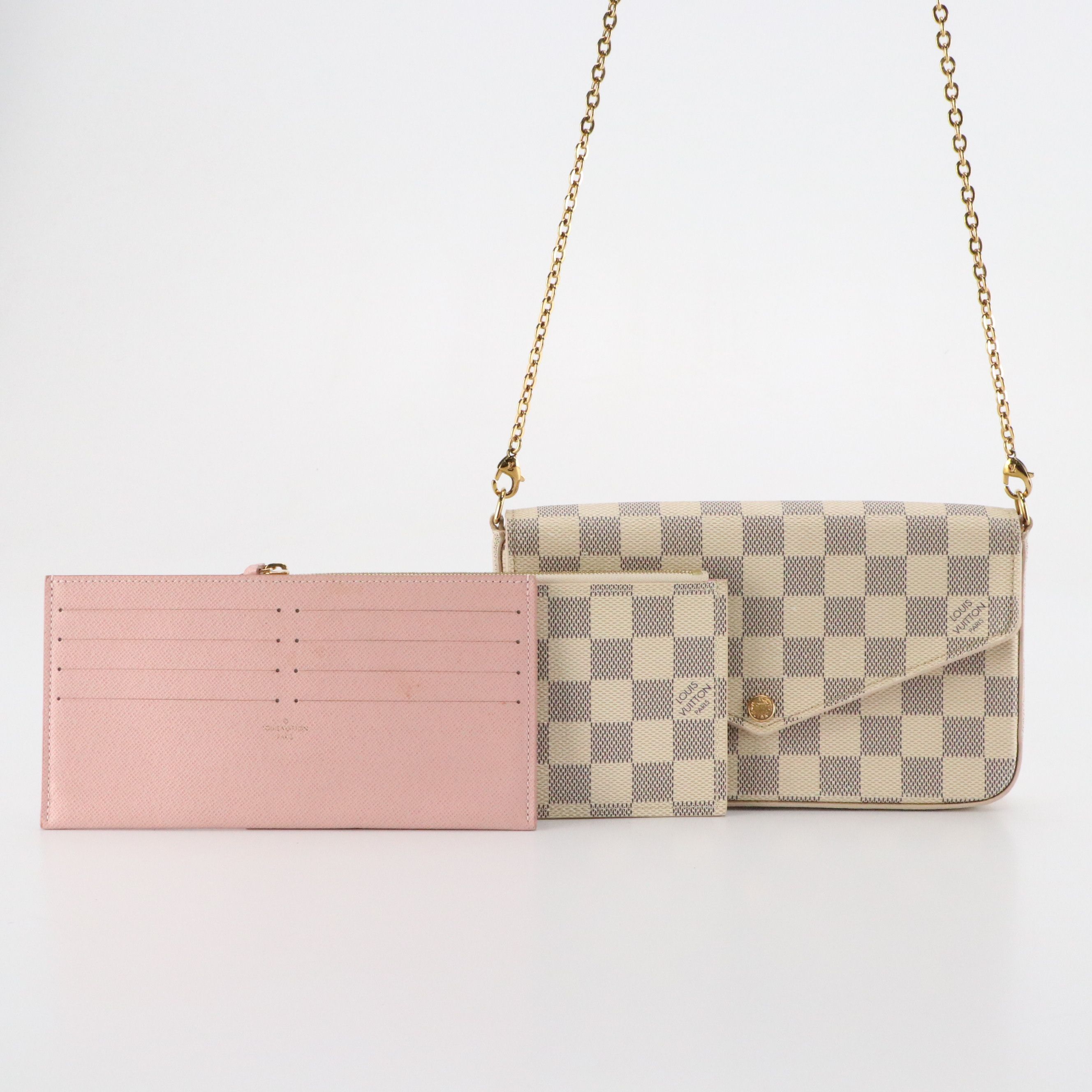 Louis Vuitton Pochette Félicie in Damier Azur Canvas with Inserts